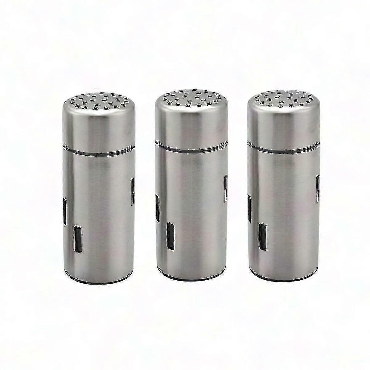 3pcs Stainless Steel Salt & Pepper Shakers
