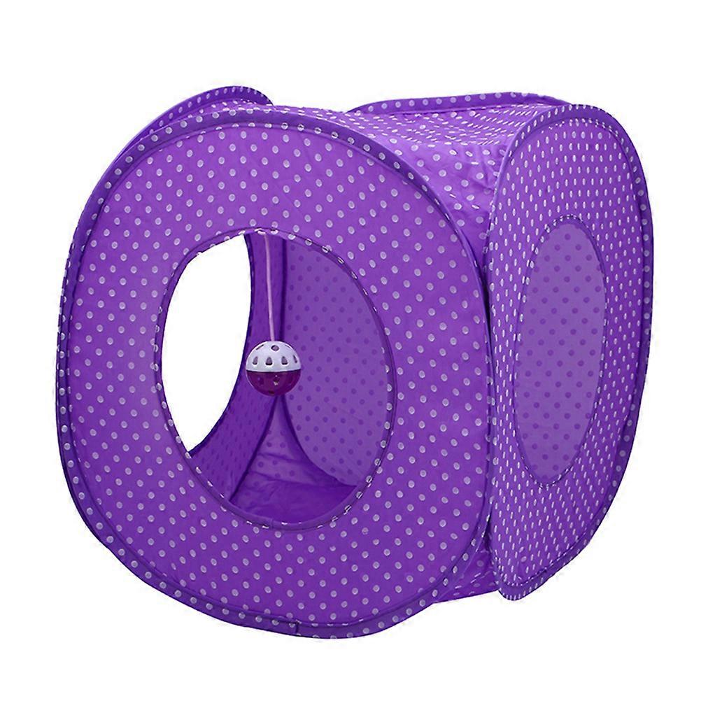 Foldable Pet Tunnel Cat Bed for Puppies Polyester 50 x 25 x 25cm Scratching 1Pack