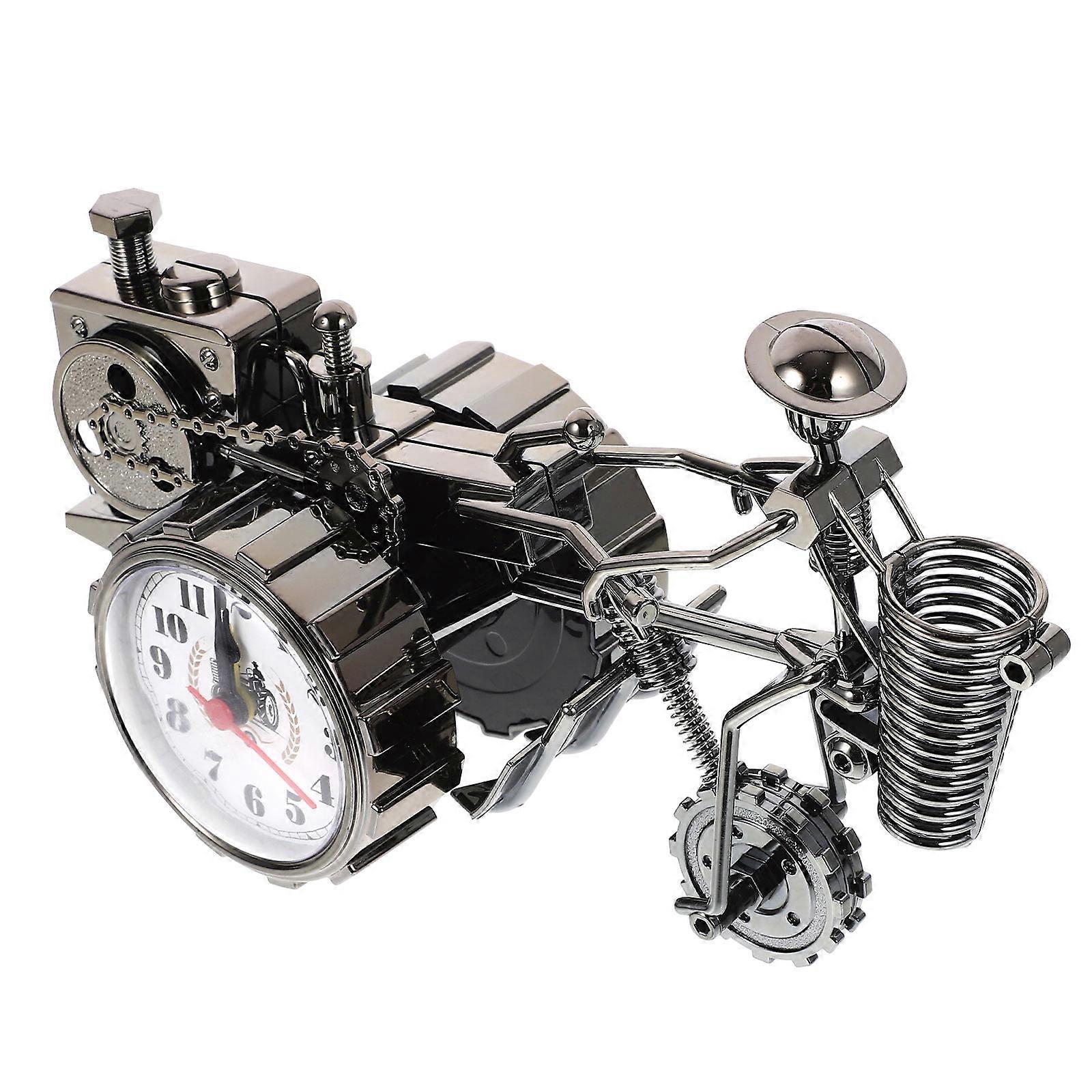 Vintage Tractor Model Dual use Penholder Clock for Home Desktop Decor Using