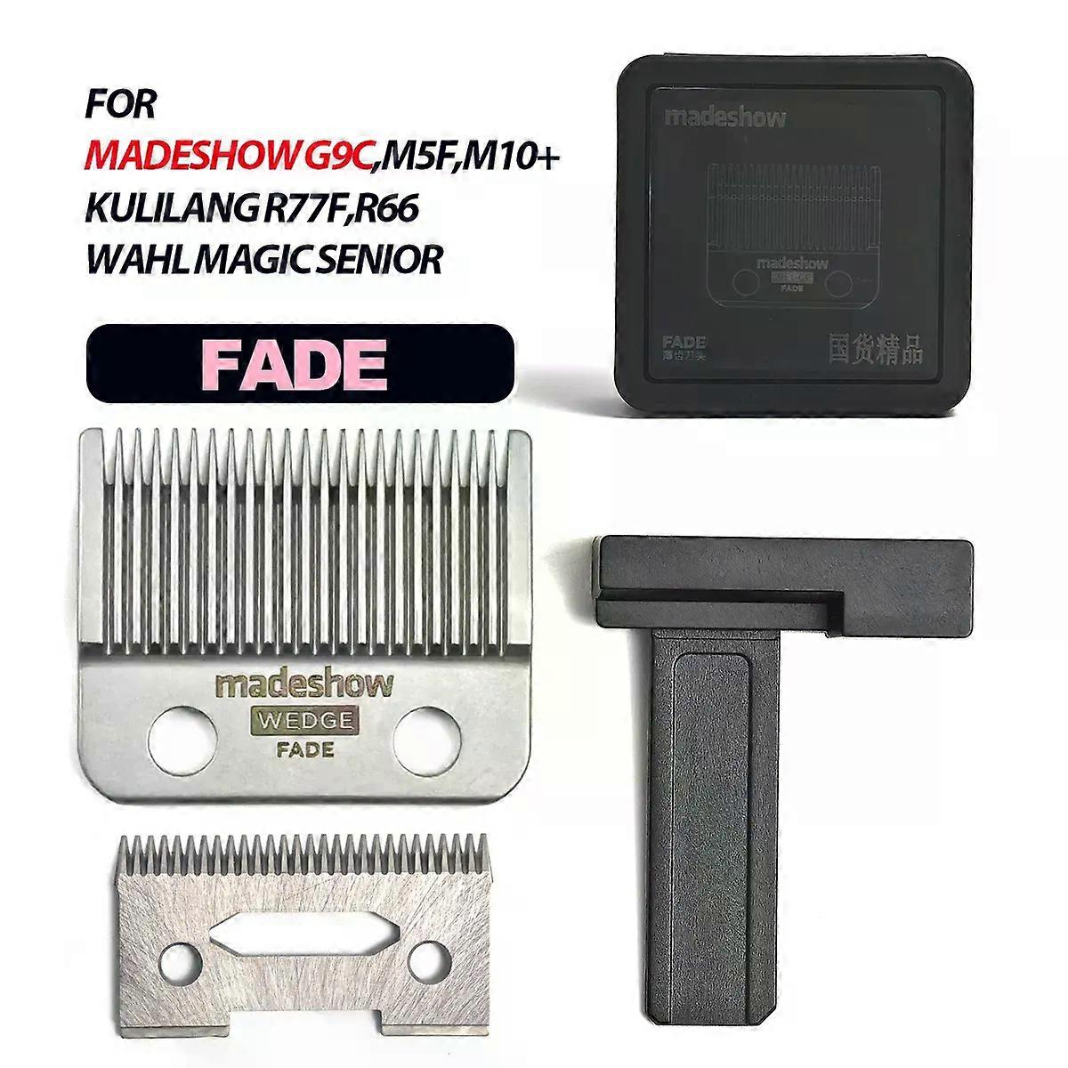Madeshow M5F M10 R66 R77F Original Ultra Thin Fade Blade Hair Clipper Wedge Cutter Head Trimmer Replacement Accessory