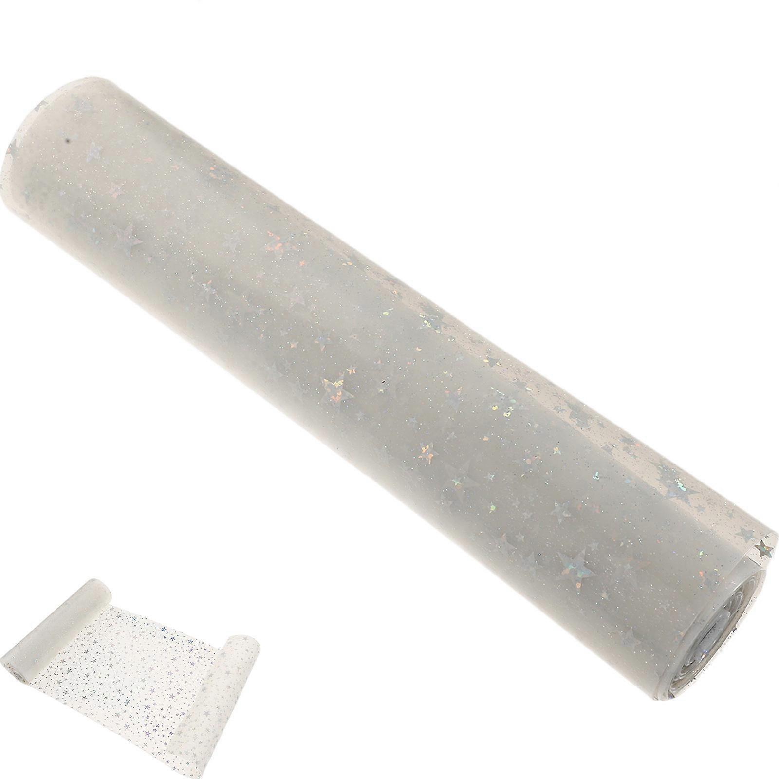 Sturdy Artwork Material Pvc Shimmering Star Pattern Craft Sheet For Diy Enthusiasts 1 Roll