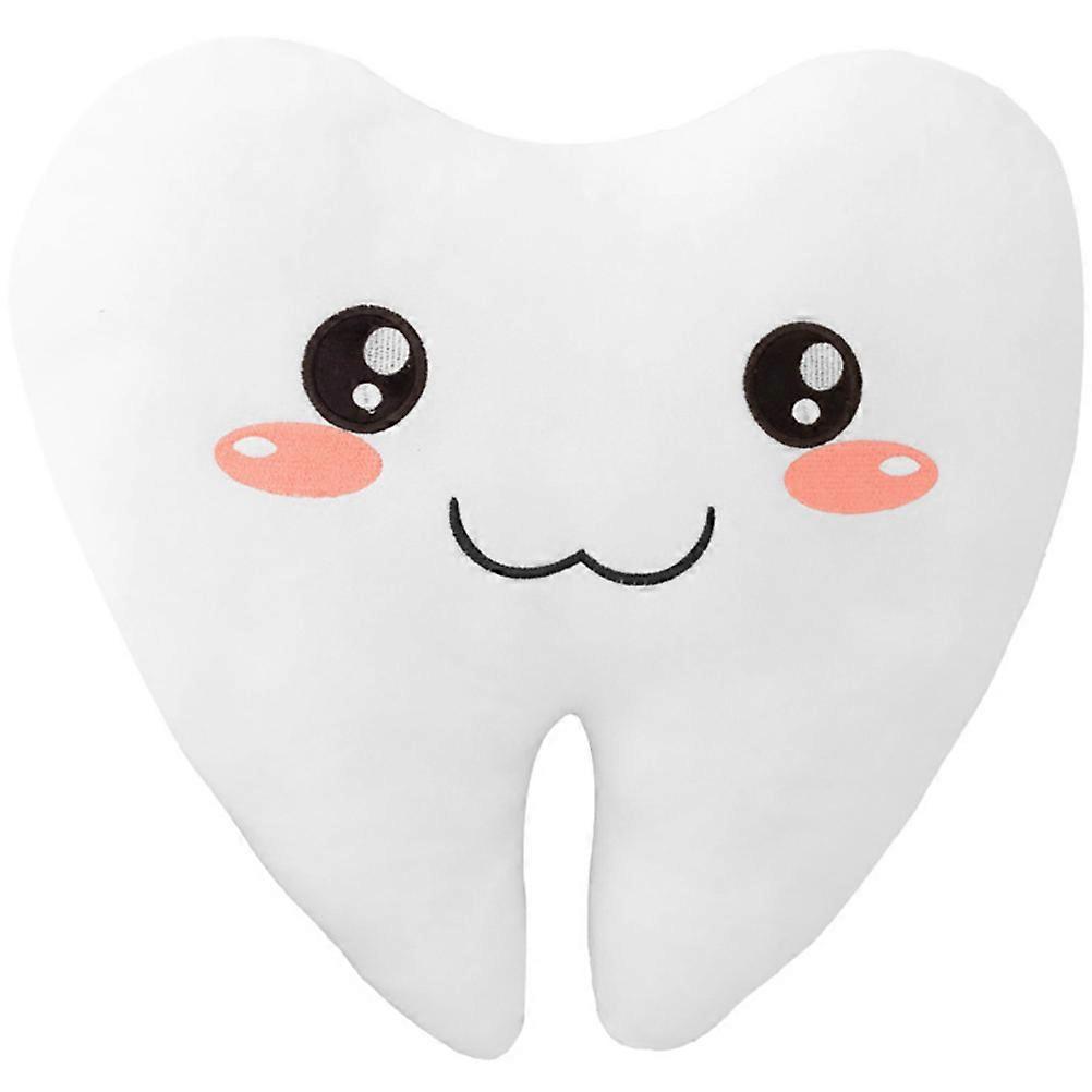 Tooth Shaped Stuffed Toy Hugging Pillow For Watching TV And Birthday present Assorted Color 30.00X30.00X18.00cm Car Cushion 1Pack