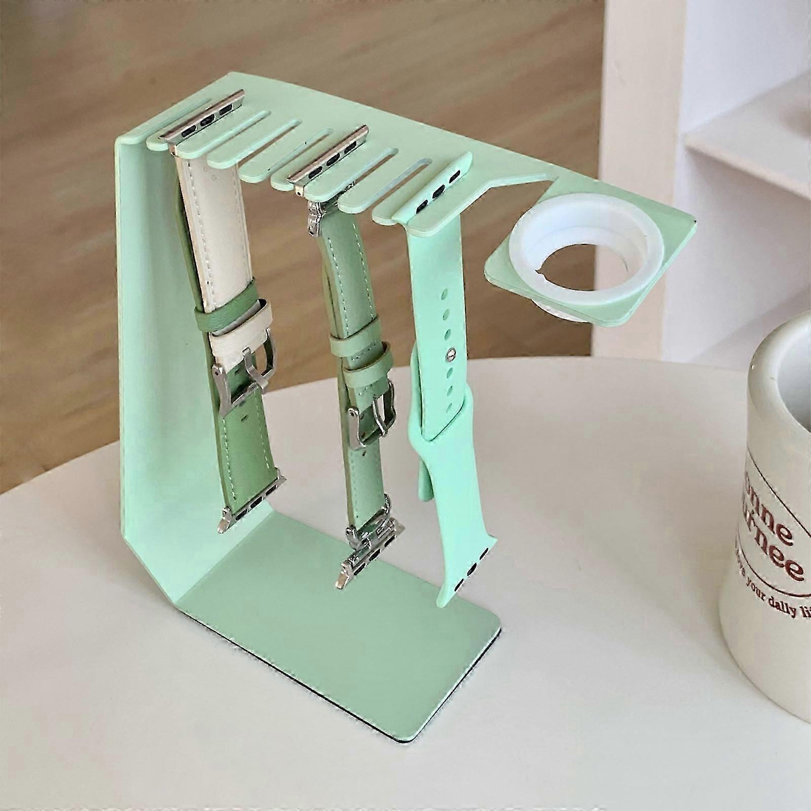 Ur Band Holder Organizer til iPhone, Rustfrit Stål Opbevaringsstativ Urrem Opbevaring til iwatch Stativ med Oplader Groove