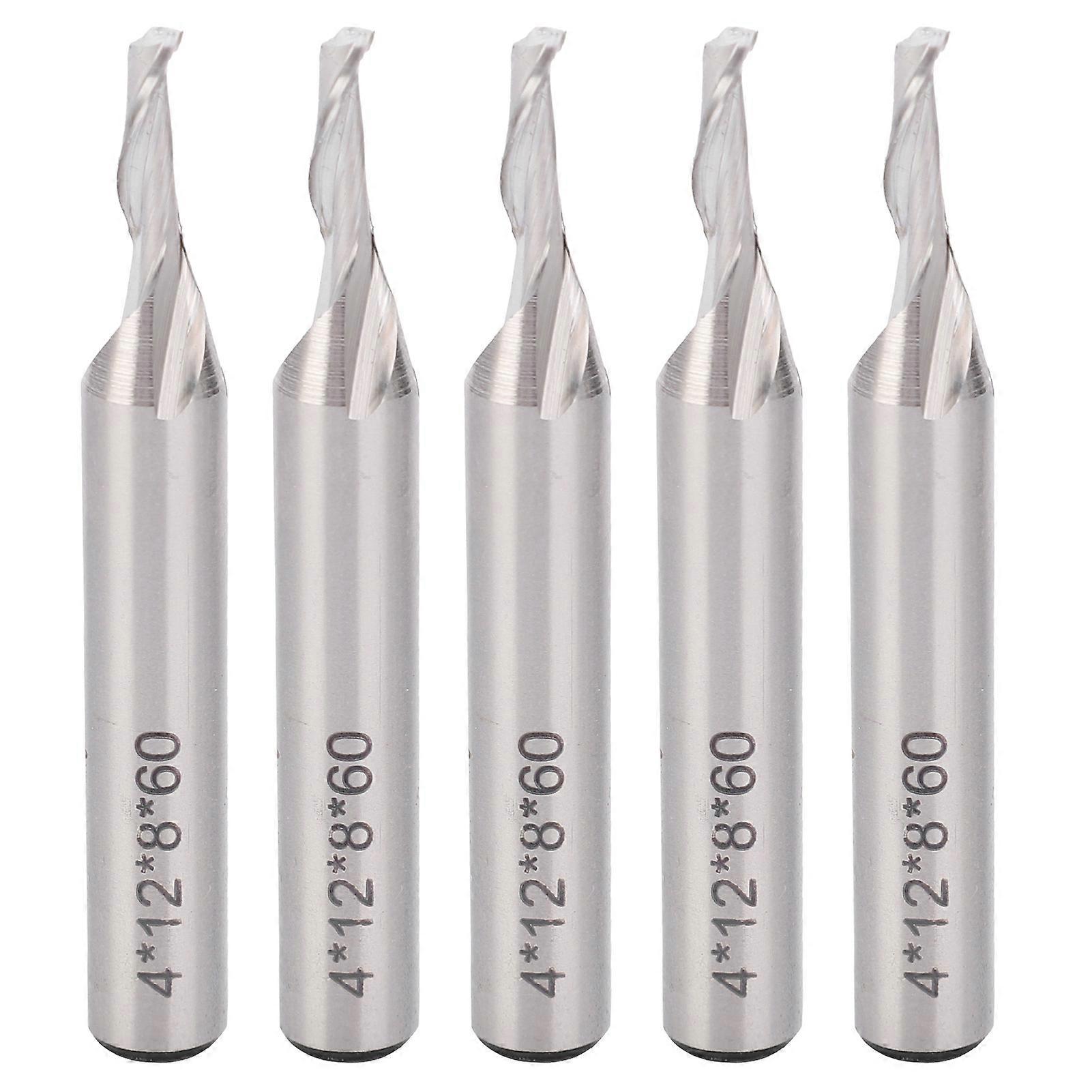 5pcs 8mm Router Bit Engraving Bit Milling Cutter Tungsten Steel Endmill Milling Cutter