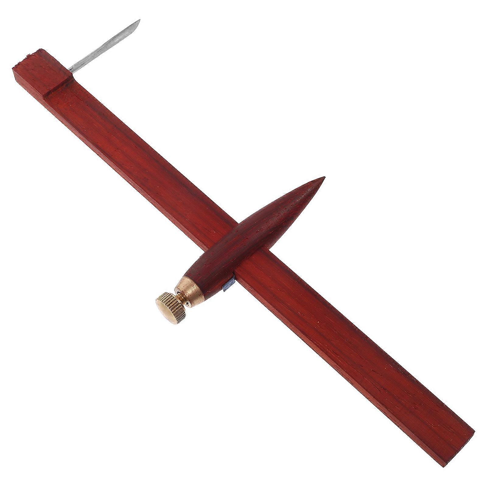 Wood Pottery Compass Cutter for Clay Art Projects with Dark Red Color and Compact Size