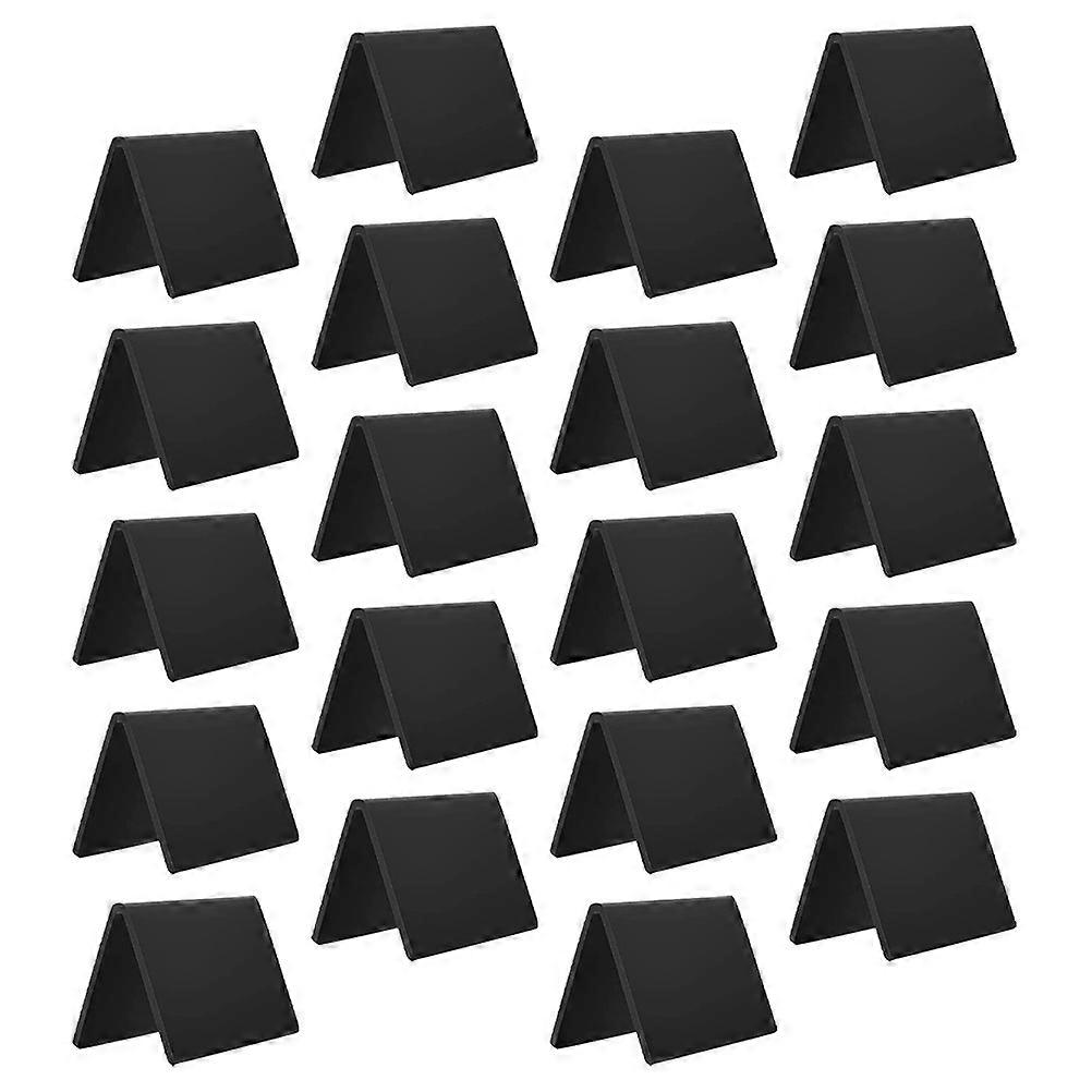 Mini Black Board Signs Desktop Message Blackboards Acrylic For Shop Use Writing Messages Square 20Pcs