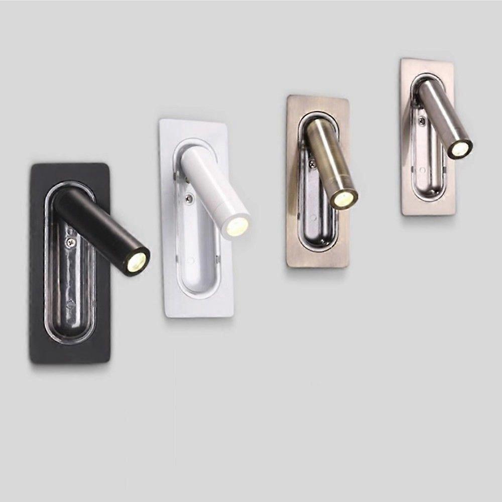 Lampada da parete con protezione per gli occhi a spettro completo, soggiorno dell'hotel, camera da letto, studio, luce da lettura girevole sul comodino