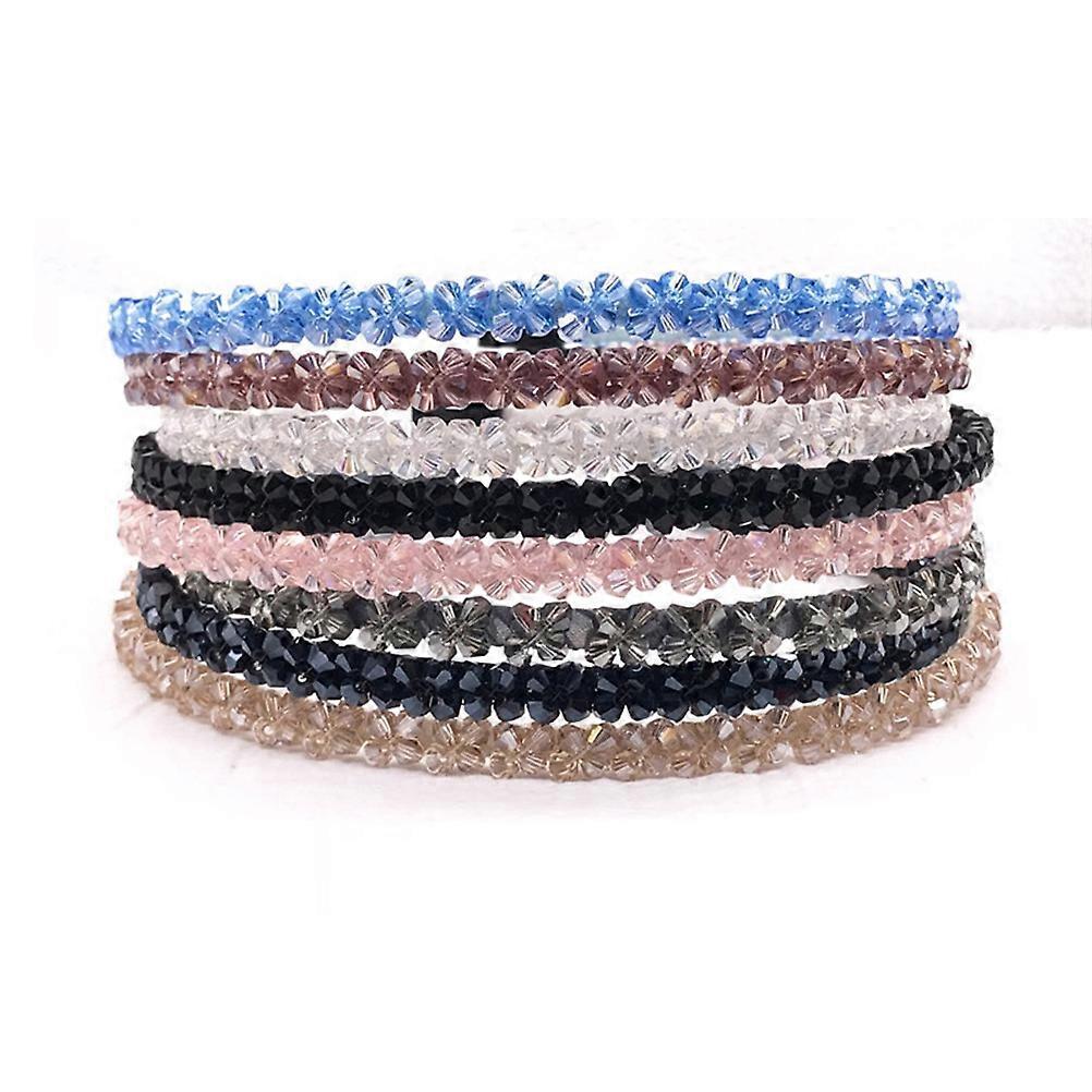 Crystal Hairband with Double Row Rhinestones for Women and Girls Assorted Color