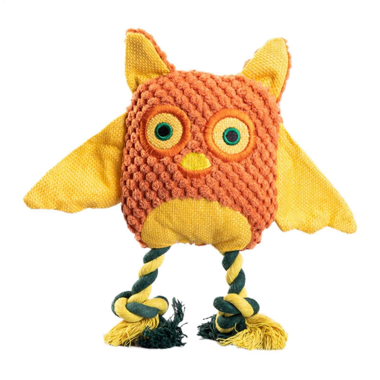 Plush Dog Toy - Squeaky Owl Interactive Puppy Toy, Soft Comfortable Material, Cute Design for Small Dogs and Puppies