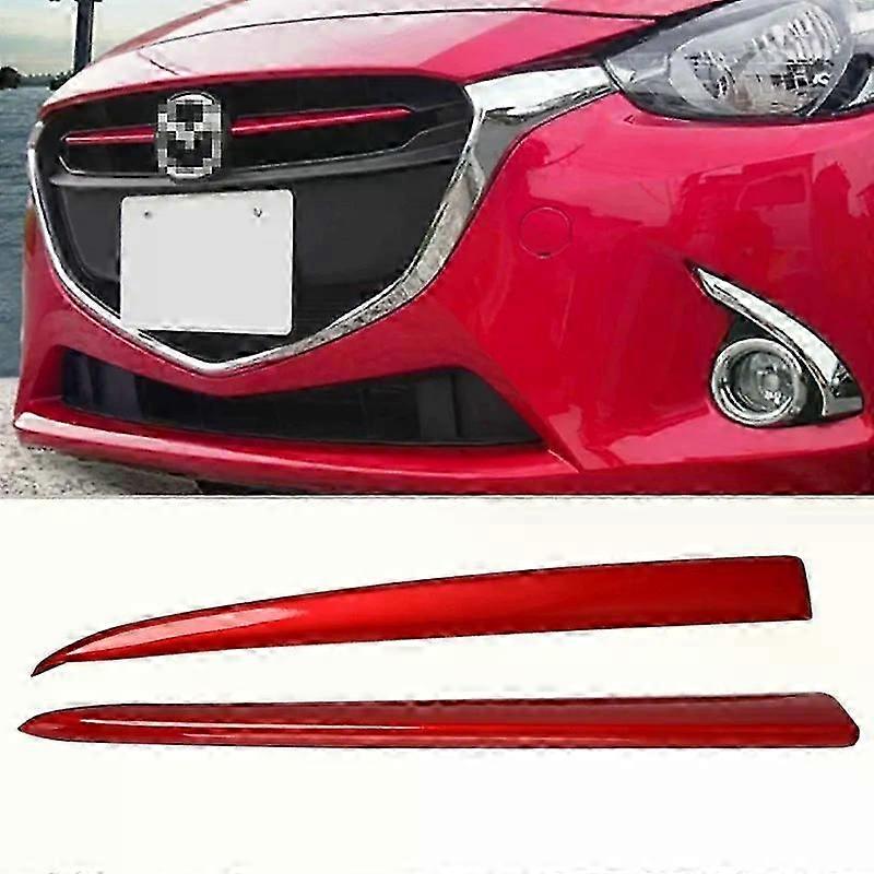 Car Front Grille Grill Cover Trim Molding Fit For Mazda 2 Demio 2015- DJ DL Mazda2 Hatchback Sedan Styling