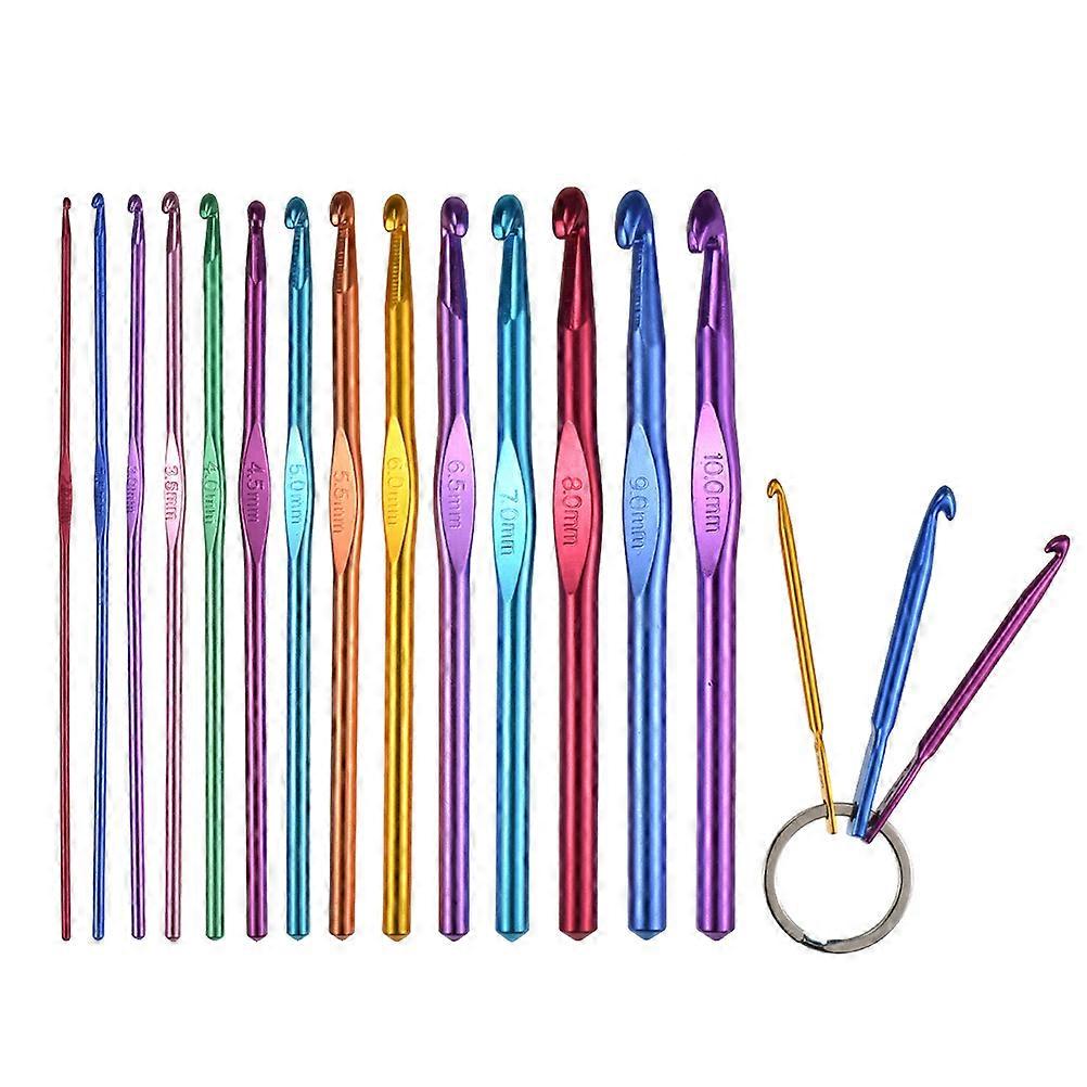 Crochet Tool Set Knitting Needles Kit For Scarves Making Assorted Color 17Pcs Long Shape Knitting Lovers
