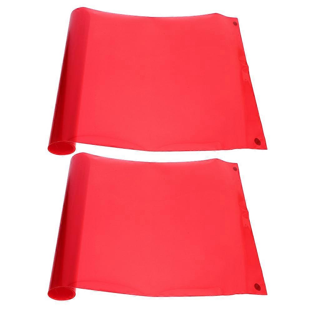 Red Headlight Tint Film for Car Use Made of Durable PVC Material Easy to Install Practical and Safe 2 Pieces