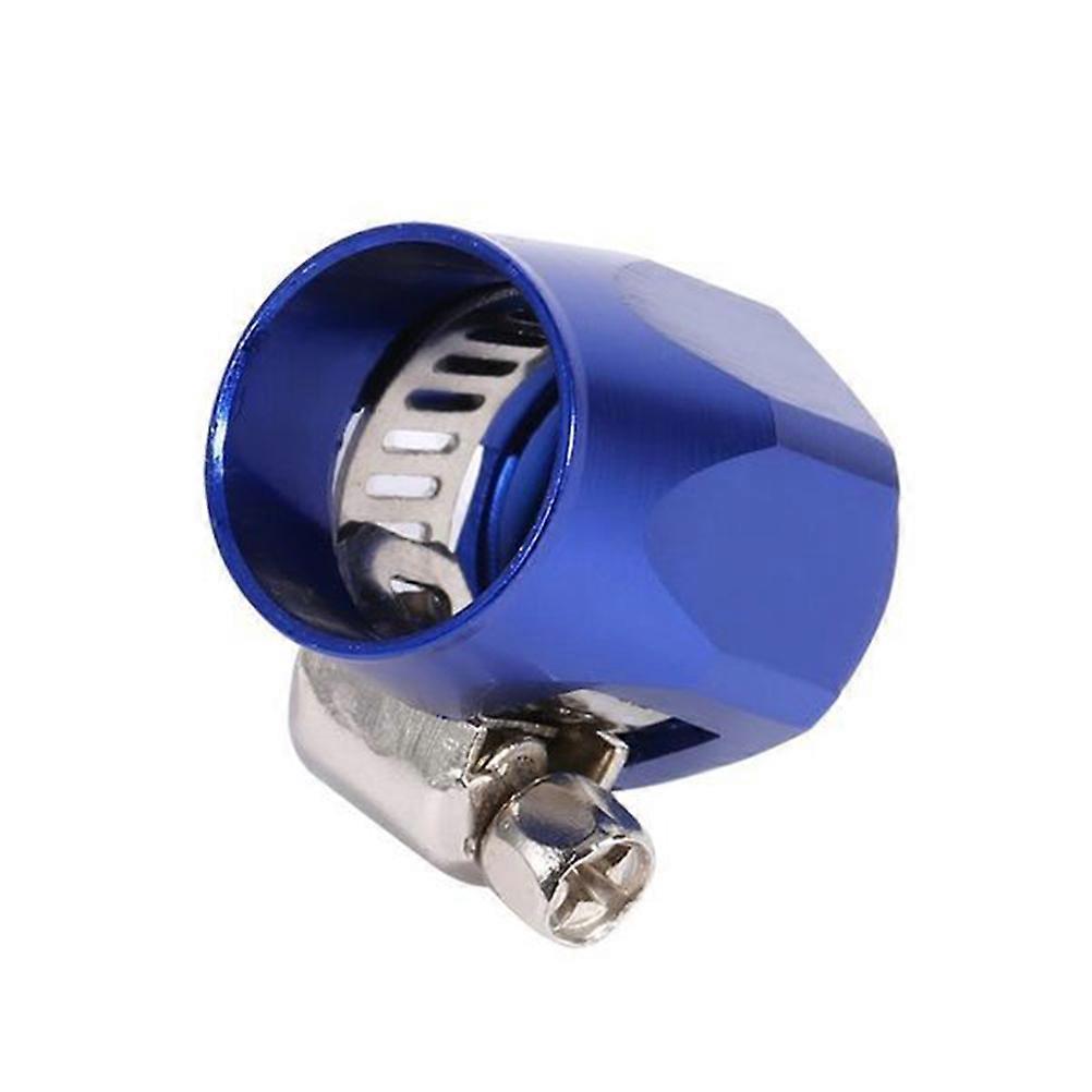Automotive Hose Clamps Blue An6 Hose End Finished Clamp for Vehicle Modification Aluminum Alloy Tight Connection 1Pack