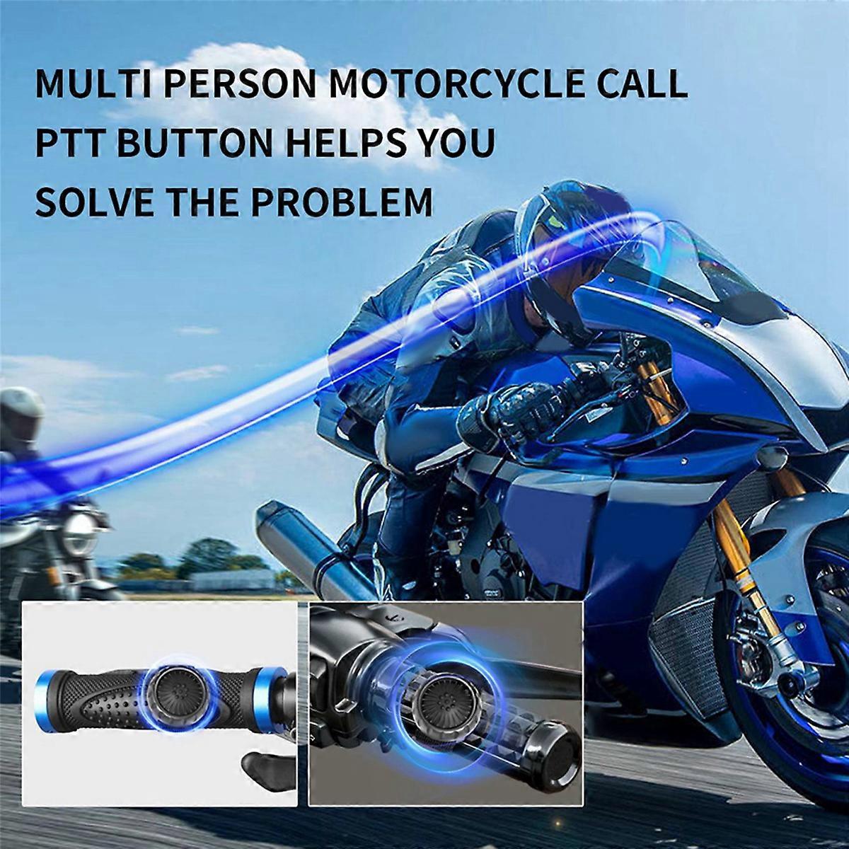 4X Wireless Bluetooth PTT Walkie Talkie Control Button with Adjustable Strap for IOS Android Smartph