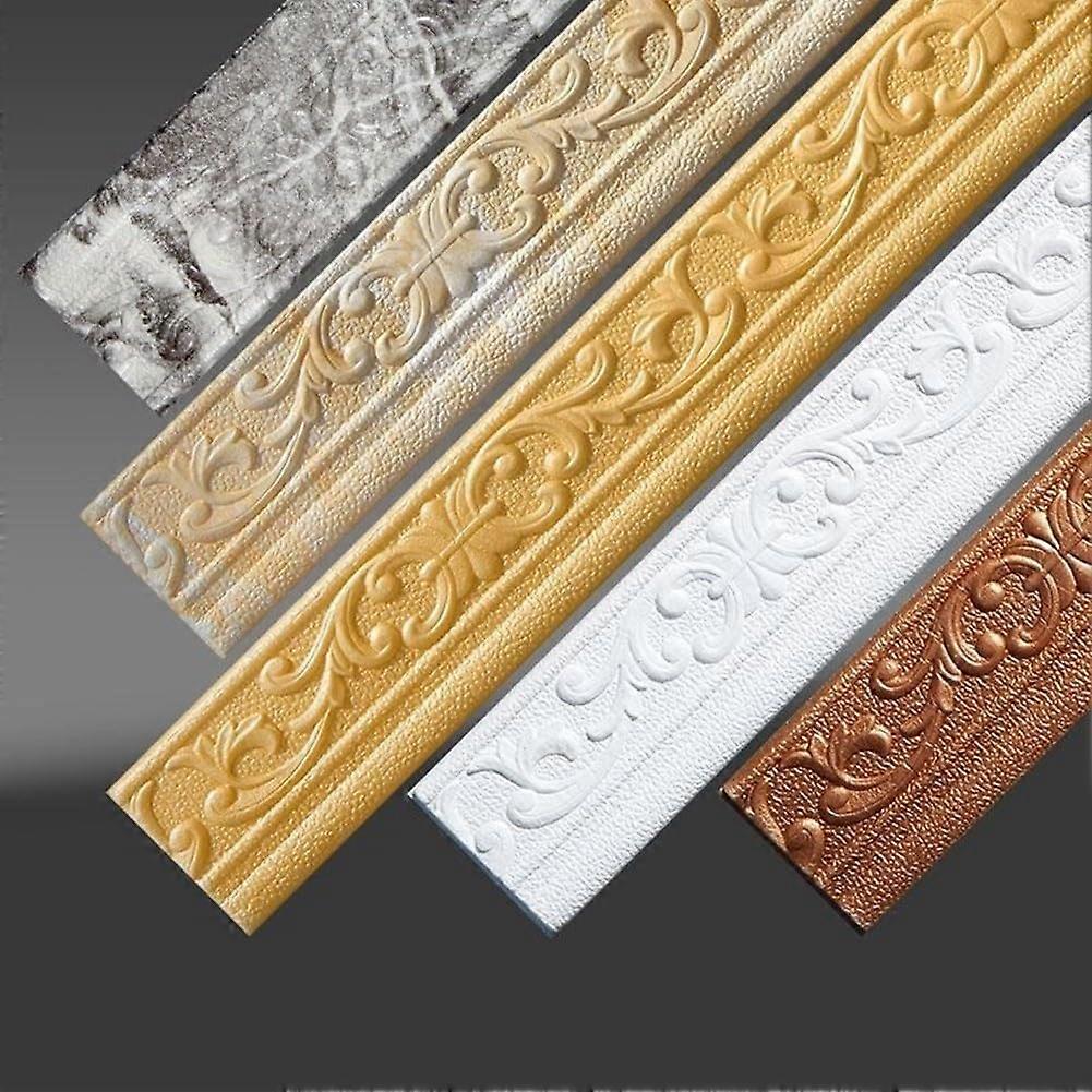 Self Adhesive Border Strips, White Decorative Foam Cotton Trim for Walls and Interiors, Easy Application, 2-Inch Width