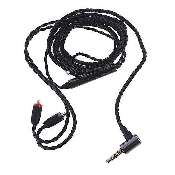 Four-wire twisted headphone cable. MMCX interface. With microphone.