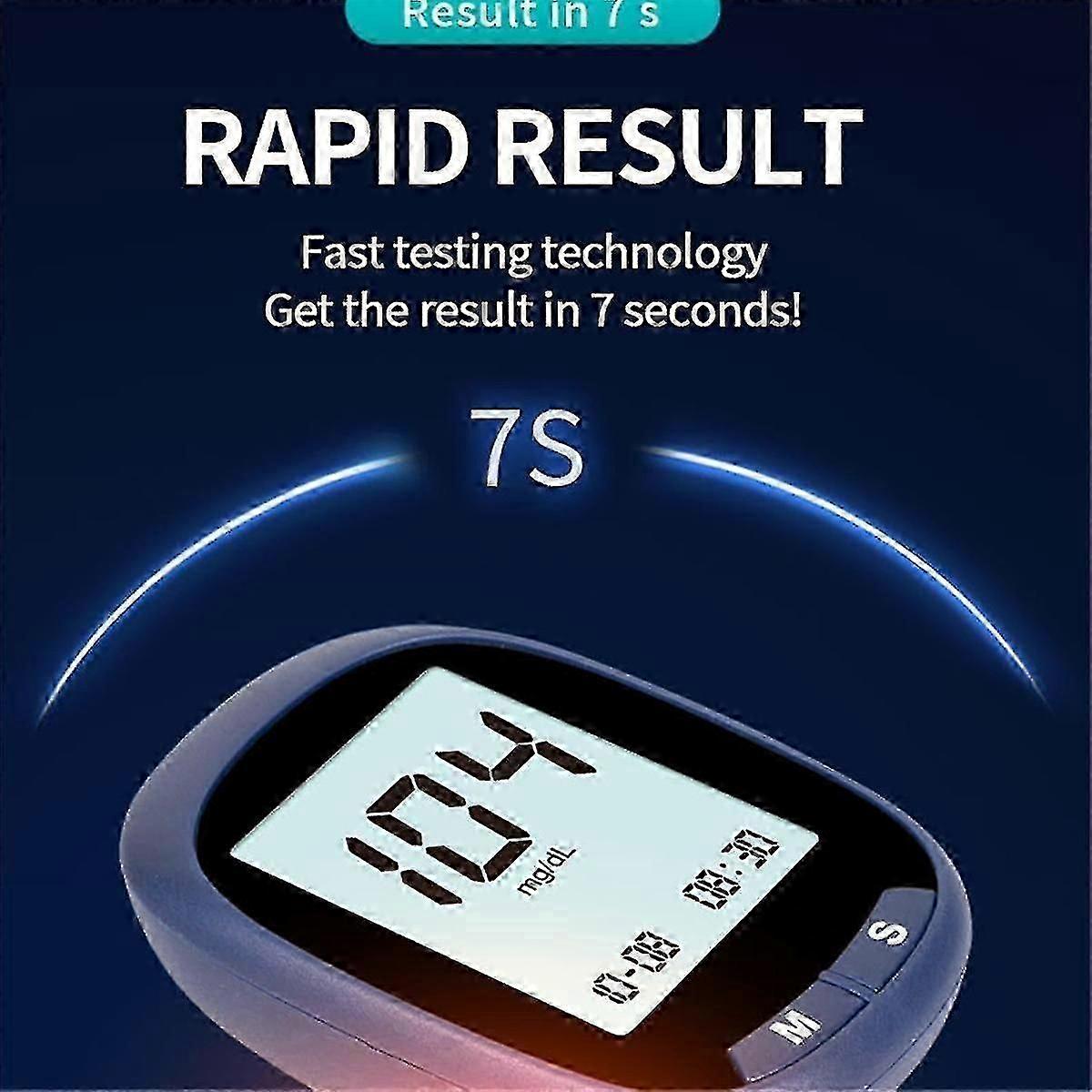 Portable Hemoglobin Meter With 50 Test Strips Blood Sugar Glucose Monitoring Device For Home Healthcare​