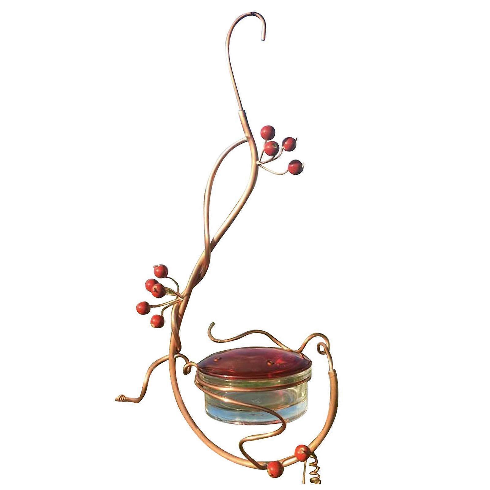 Hand Feeding Bird Feeder Bowls and Drinkers for Courtyard, Red Berries Hummingbird Feeder, Outdoor Accessories