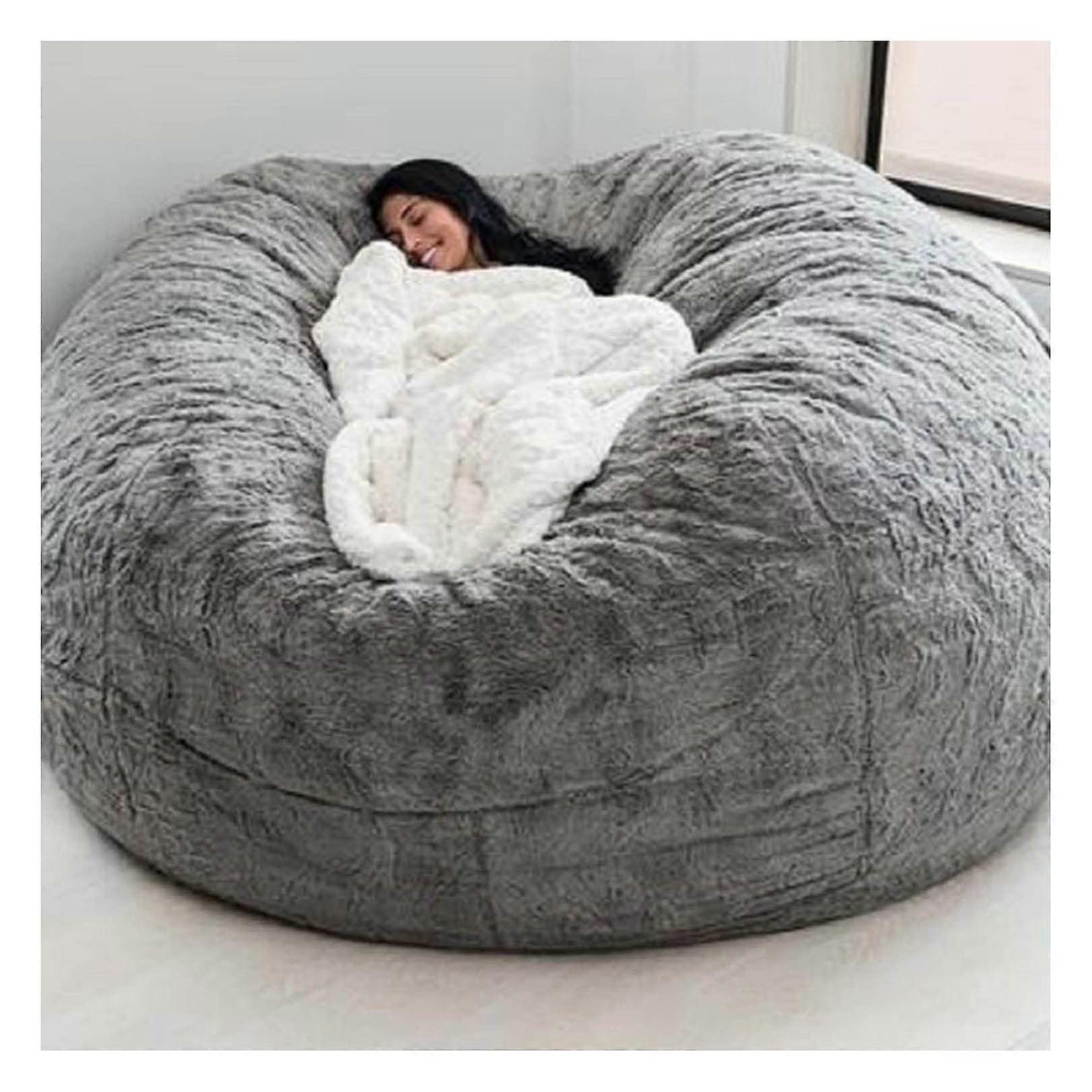 Bean Bag Sofa Cover, Extra Large Comfortable, Soft Fluffy Fur, No Filler Ref: 8182