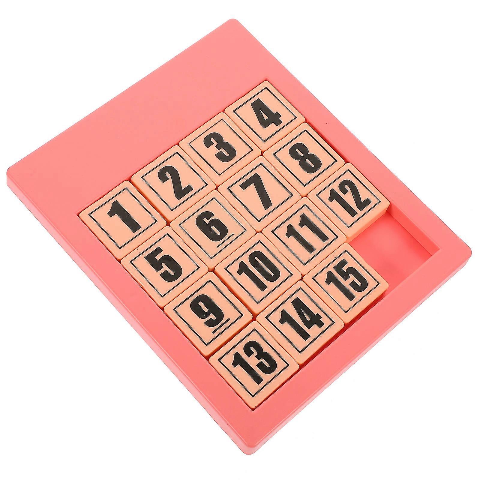 Educational Sliding Number Puzzle for Math Cognition – Smooth Surface Learning Toy for Brain Development with Colored Numbers