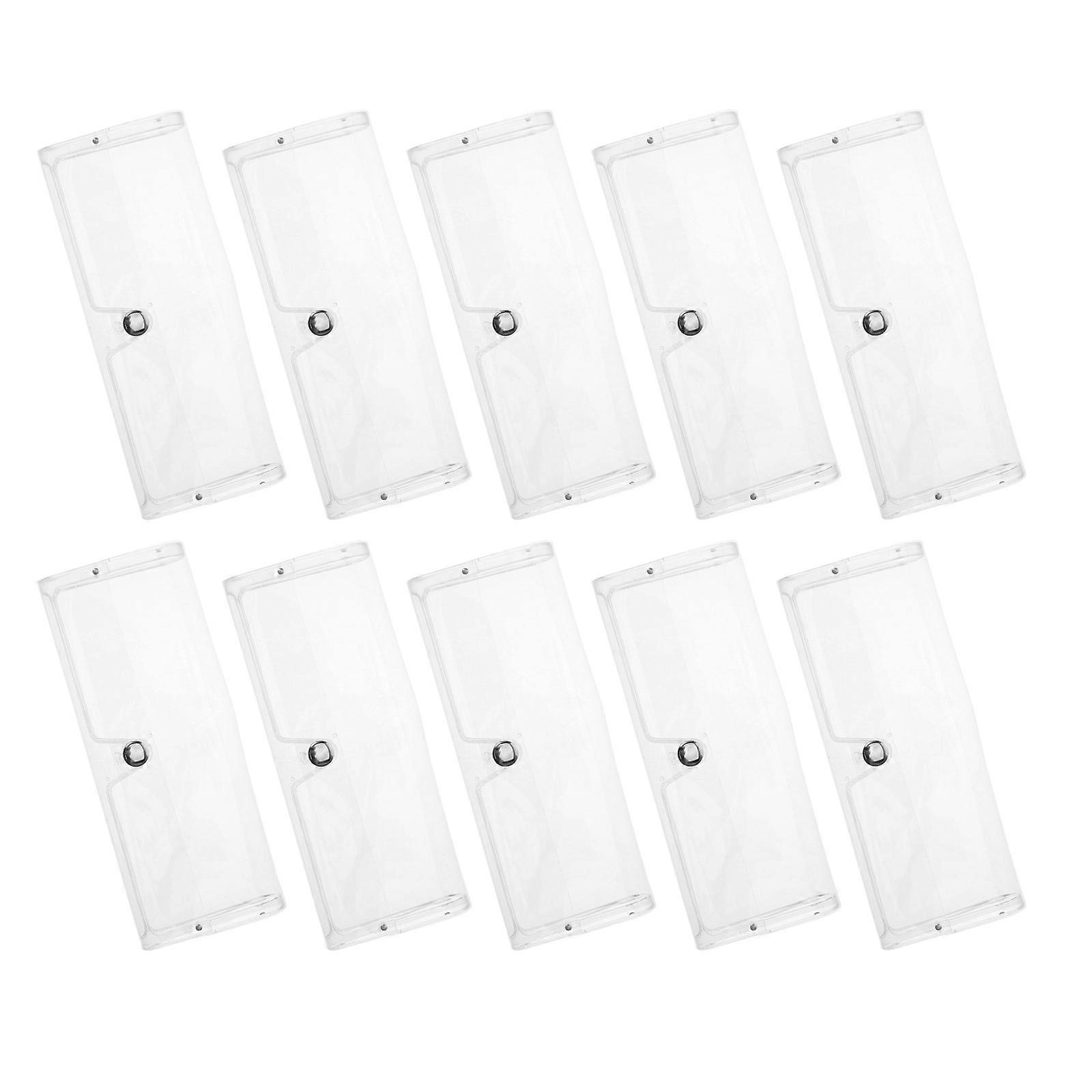 10pcs Transparent Eyeglasses Cases Plastic Sunglasses Storage for Women's Lightweight Compact