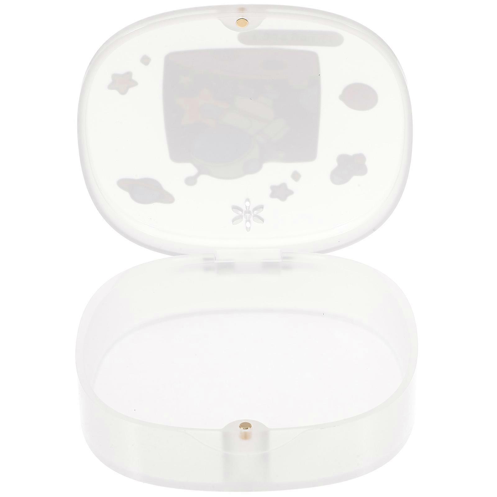 Retainer Storage Box Square Compact Lightweight Container Indoor Use 8.1x8.1cm 1Pack