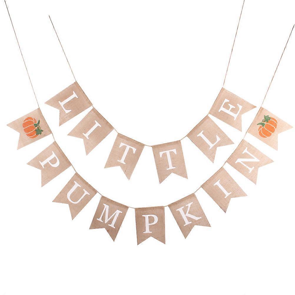 Thanksgiving Party Decoration Creative Pull Flag Triangular Flags Indoor Outdoor Use Multi Colored 1Set