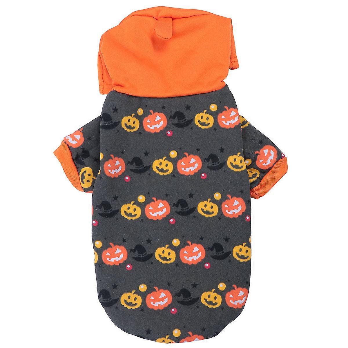 Funny Pet Clothes In Pumpkin Shape For Halloween Parties Designed For Puppies XL Size 1Pack
