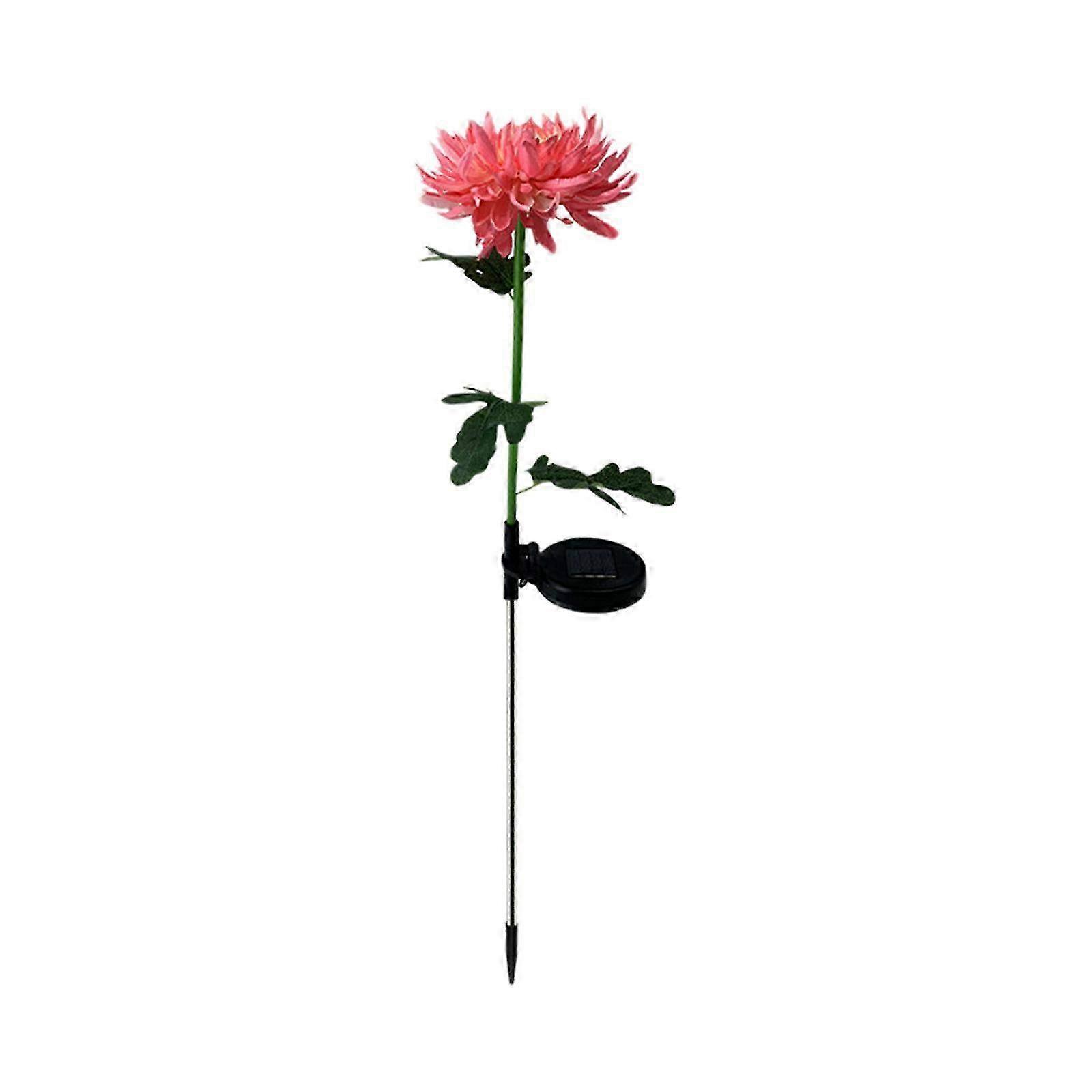 Outdoor LED Solar Chrysanthemum Flower Lights - Decorative Garden Lights with Simulation Flowers for Ground Installation