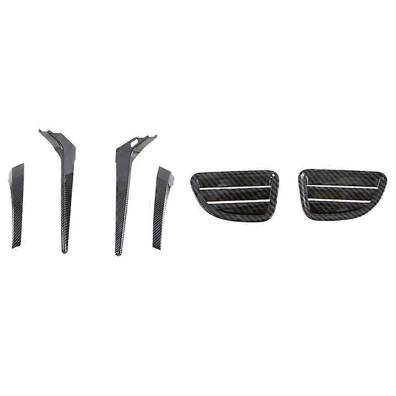 1 Set for Mitsubishi Pajero Sport 2020 Left Hand Gear Shift Knob Frame & 2x Front Upper Vent Outlet Cover Neat