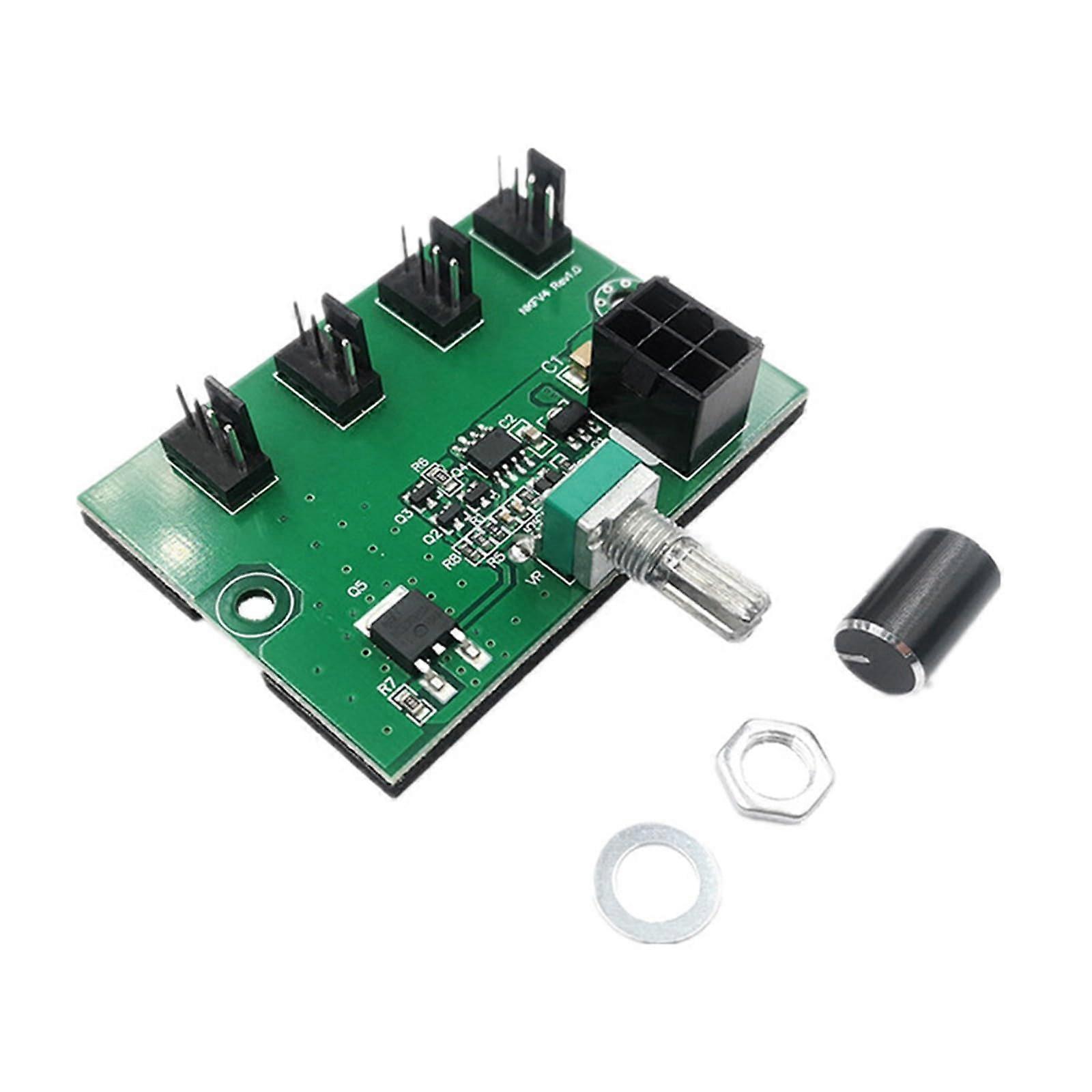 6Pin To 3Pin 4Pin Computer Fan Speed Controller Adapter 4/8 Channel Adjustable Regulator For Mining PC Fans