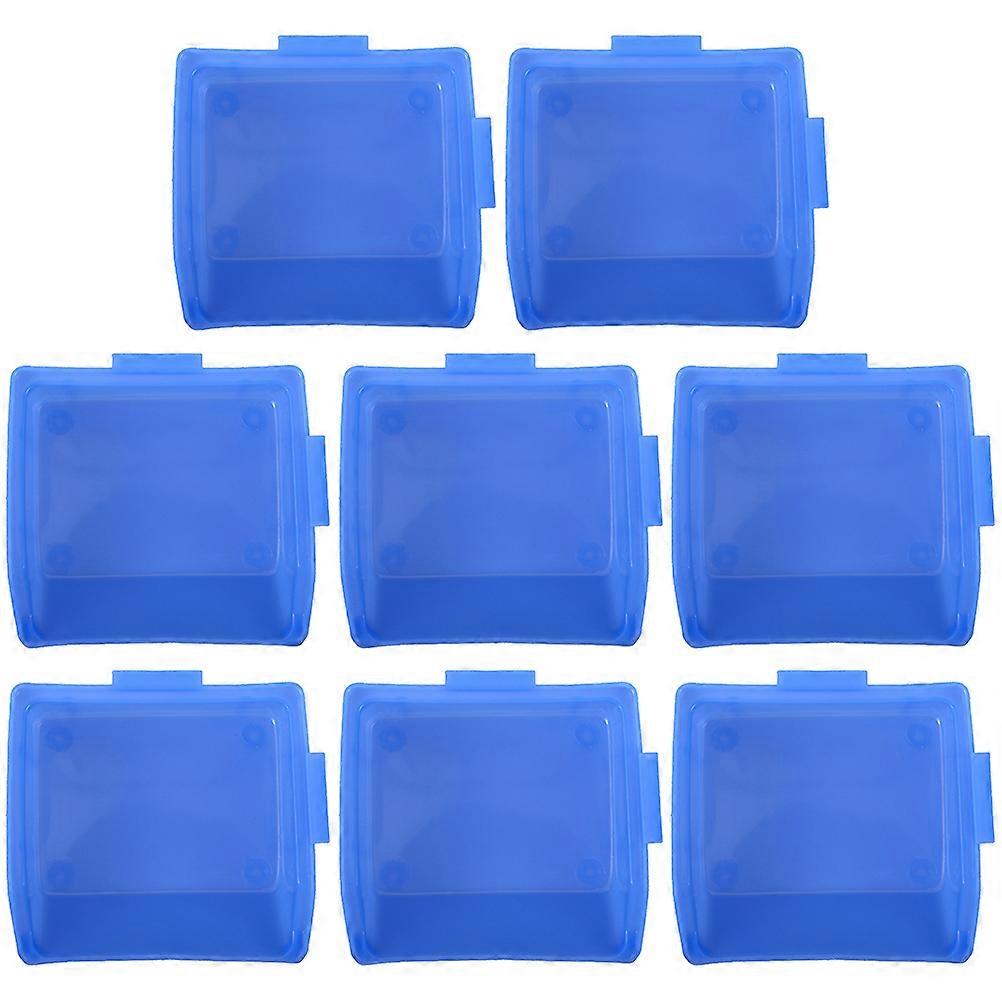 Bacs d’organisation d’étagères polyvalents pour une utilisation intérieure / extérieure 13.50X12.00X7.00CM Plastique bleu 8Pcs