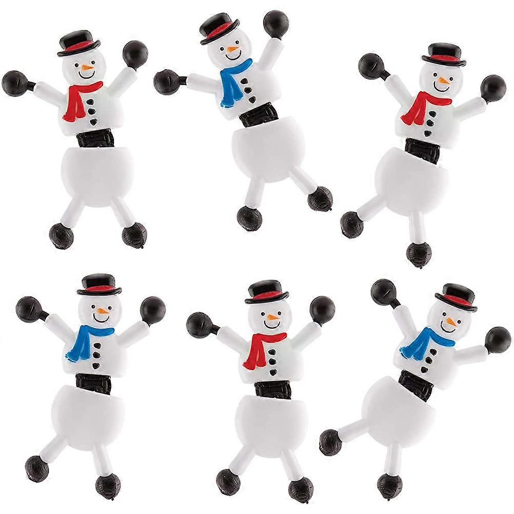 6 قطع عيد الميلاد تسلق ثلج الجدار الزواحف مع أقدام لزجة لحفلة عيد الميلاد تفضل جائزة حقيبة تخزين الحشو