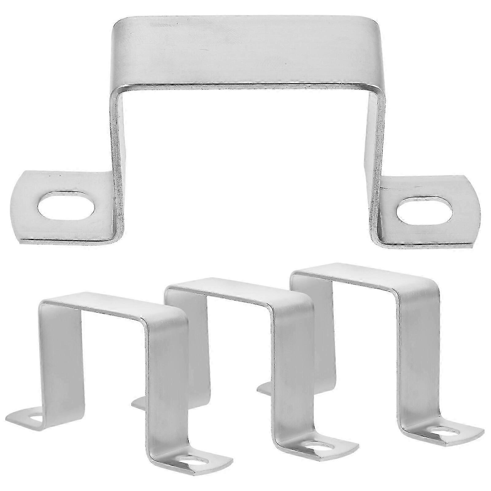4pcs Pipe Clamp Square Tube Clamp Bracket 2x2 Inch Pipe Support Base Hanger 2025