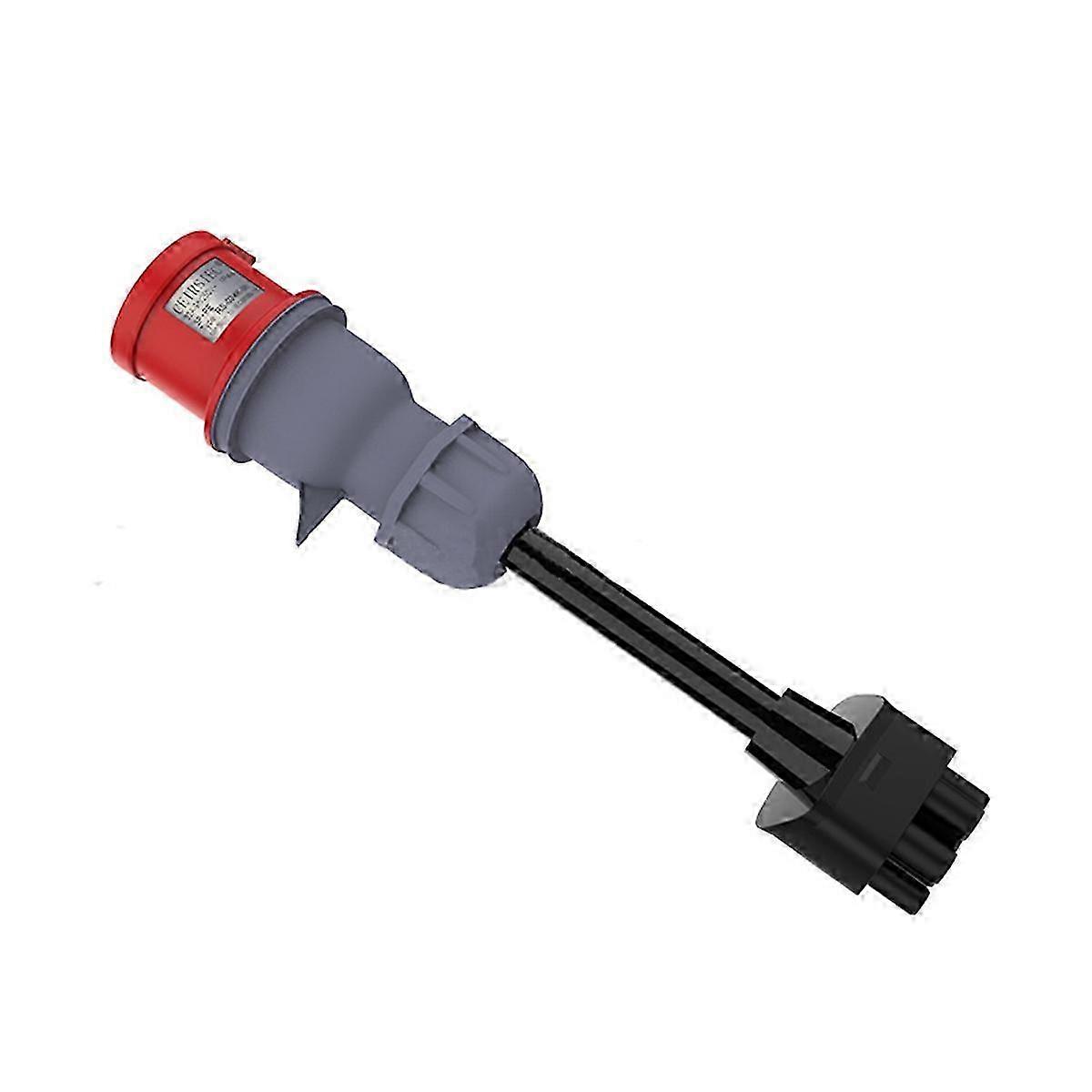 5pin CEE Adapter for Tesla Model S 3 X Y Gen 2 EV Charger 32A Red Universal Mobile Connector