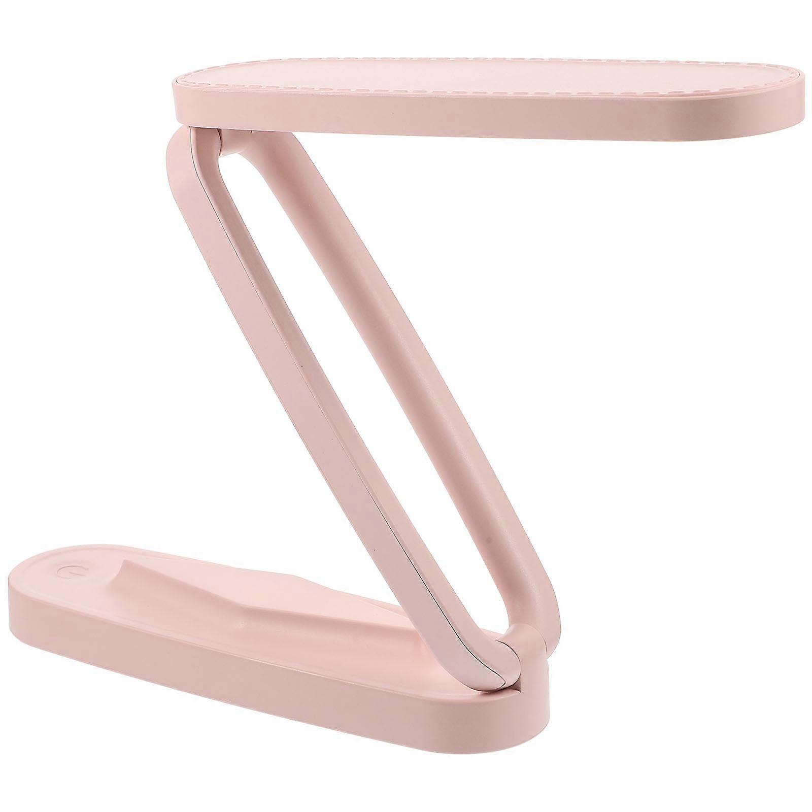 Adjustable Brightness Foldable Desk Lamp For Working And Dormitory Use With Simple Appearance In Pink 1Set
