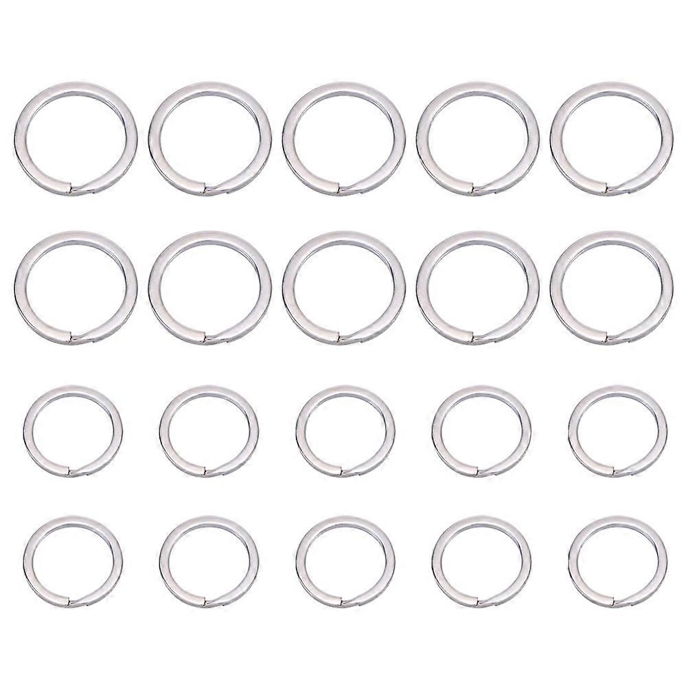 Keyrings Split Key Chain Connector Accessories for Daily Use Flat Circle Durable Usage 2.0*25mm 20Pcs