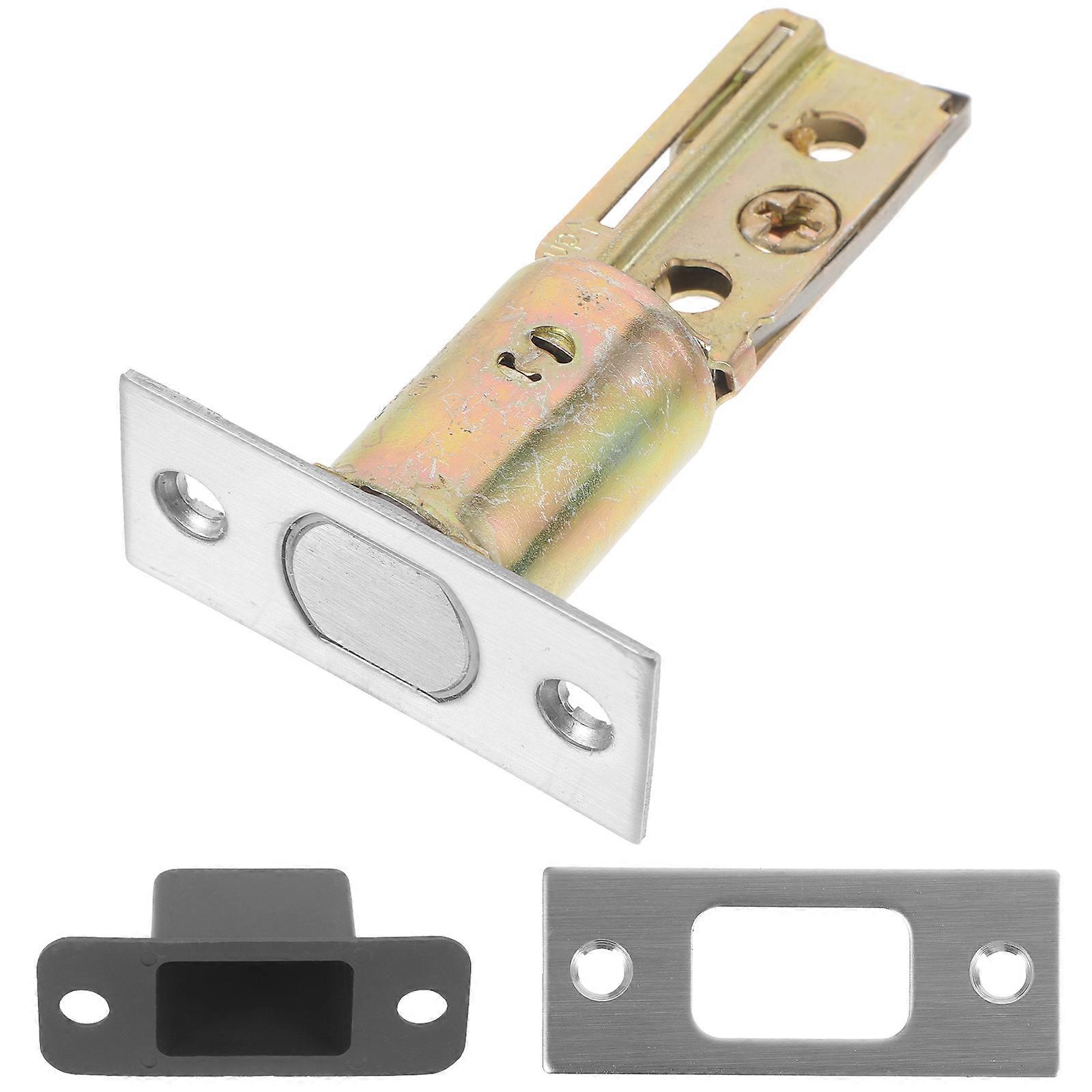 Bathroom Door Lock with Single Tongue Hidden Design Safe and Reliable Stainless Steel Silver 6070mm Adjustable