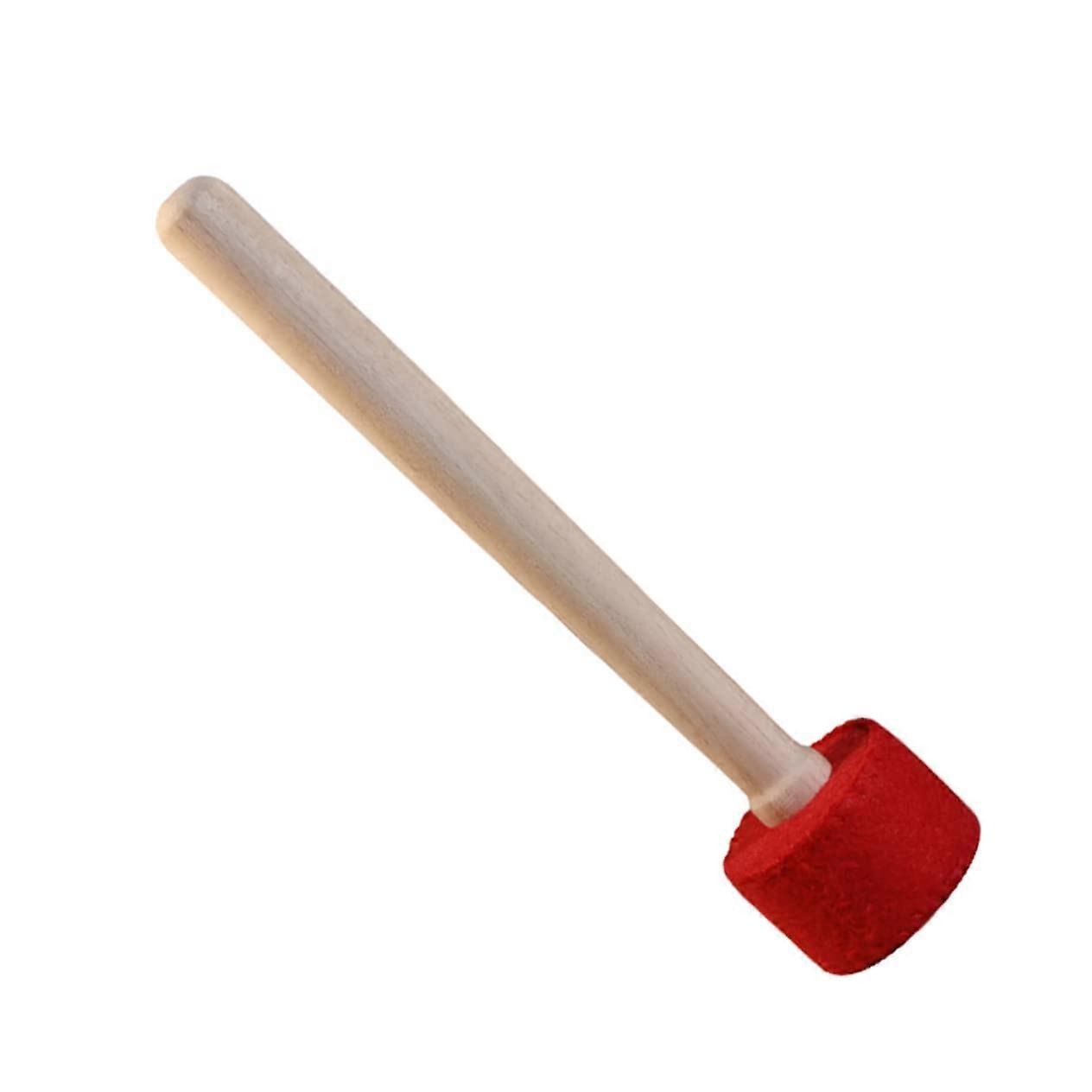 Singing Bowl Mallet Set - Small Compact, Red Fabric Covered, 33x6x6 cm, Meditation Mallets for Singing Bowls