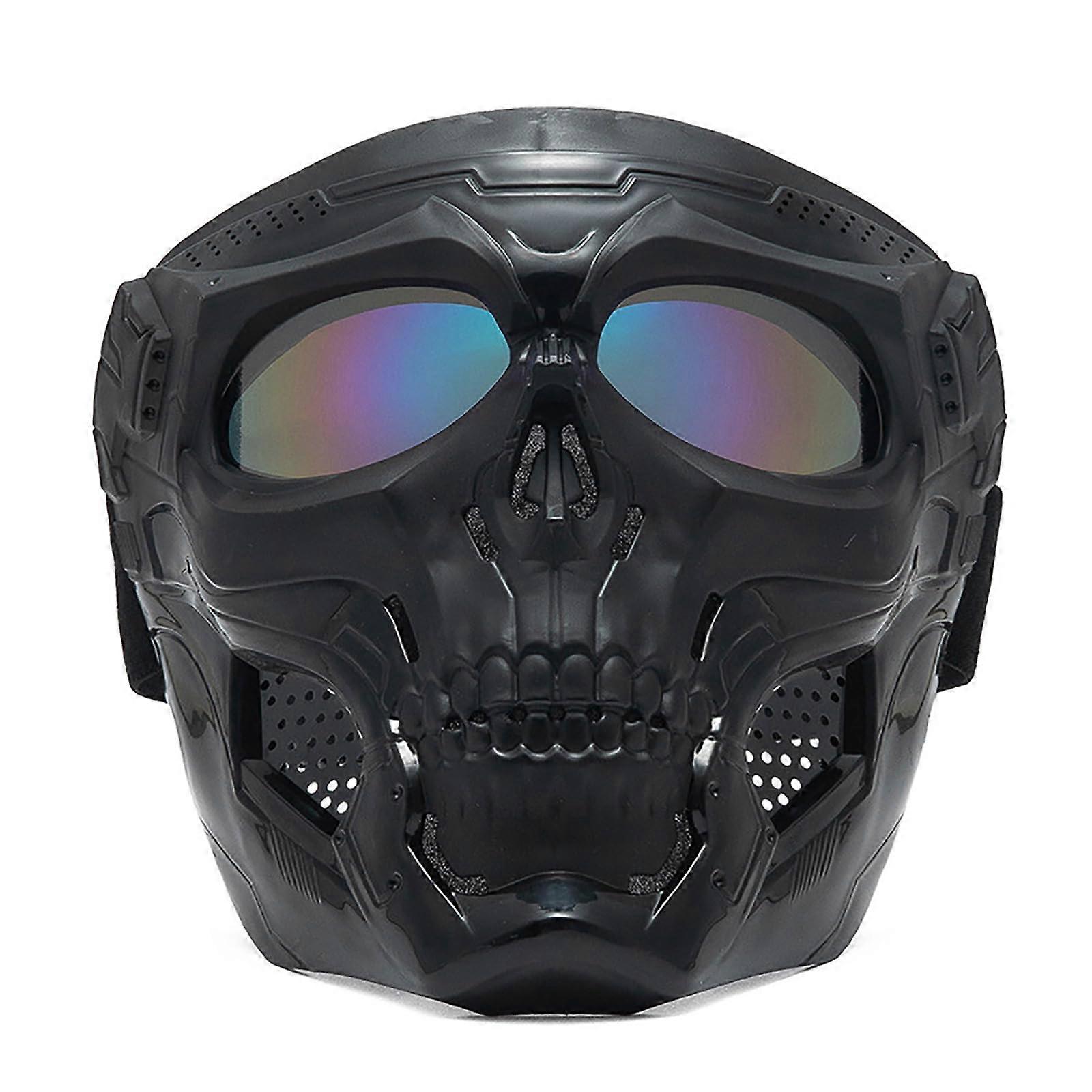 Removable Motorcycle Mask Dustproof Goggles Windproof Face Shield Helmet Compatible Riding Goggles