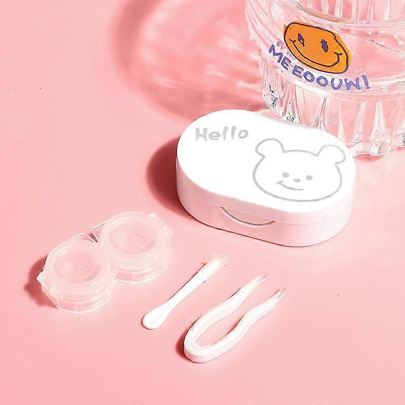 Contact Lens Cases, Container Holder, Outdoor Portable Mini Soak Storage Kit for Travel & Home Box w HG