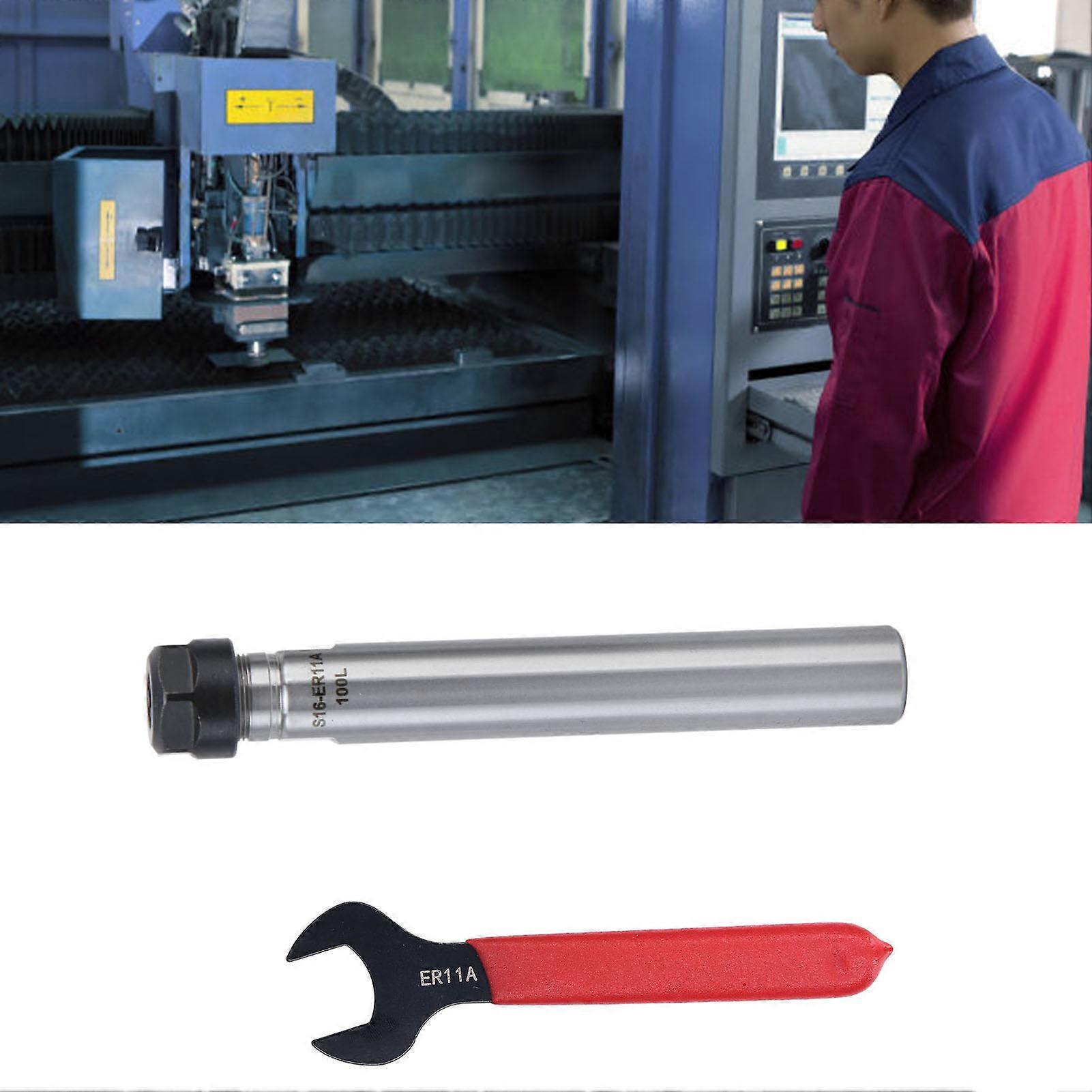 Straight Shank Tool Holder ER11 Collet Extension Rod CNC Lathe and Milling AccessoriesC16‑ER11A‑100L 100mm 