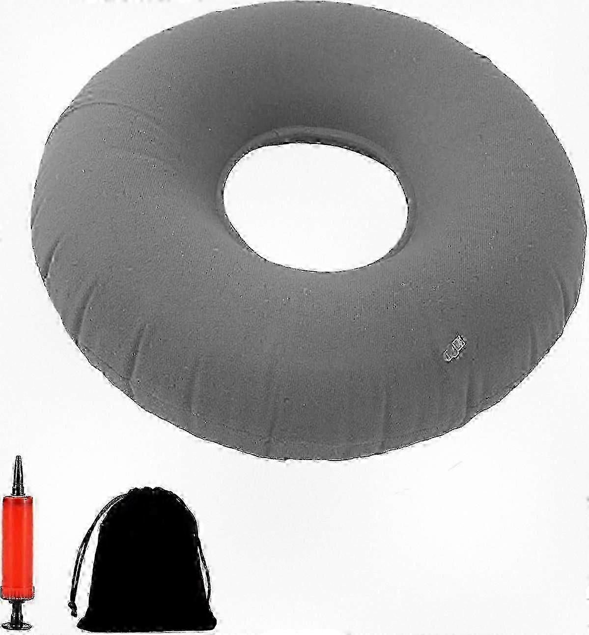 Adjustable Inflatable Seat Cushion for Coccyx Support and Hemorrhoid Relief with Pump