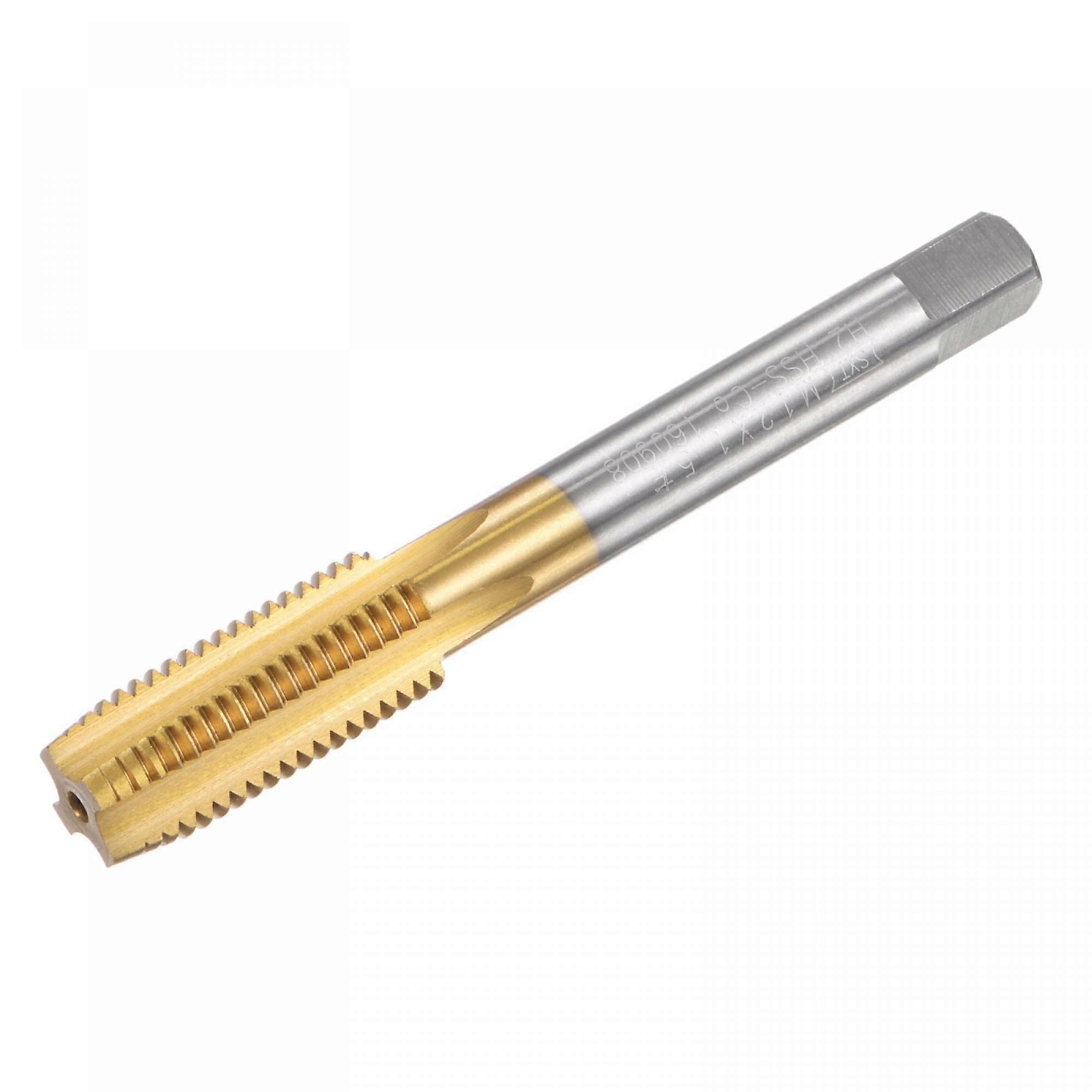 M12 x 1.5 Metric Left Titanium Coated M35 Cobalt Speed Steel Machine Tap Milling Tap