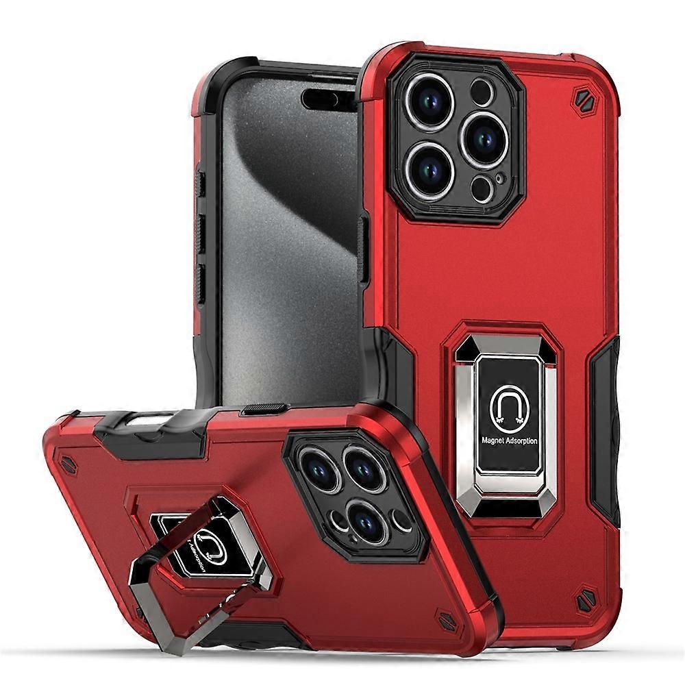 Compatible For iPhone 16 Pro Max Case Hidden Kickstand PC + TPU Shockproof Phone Cover