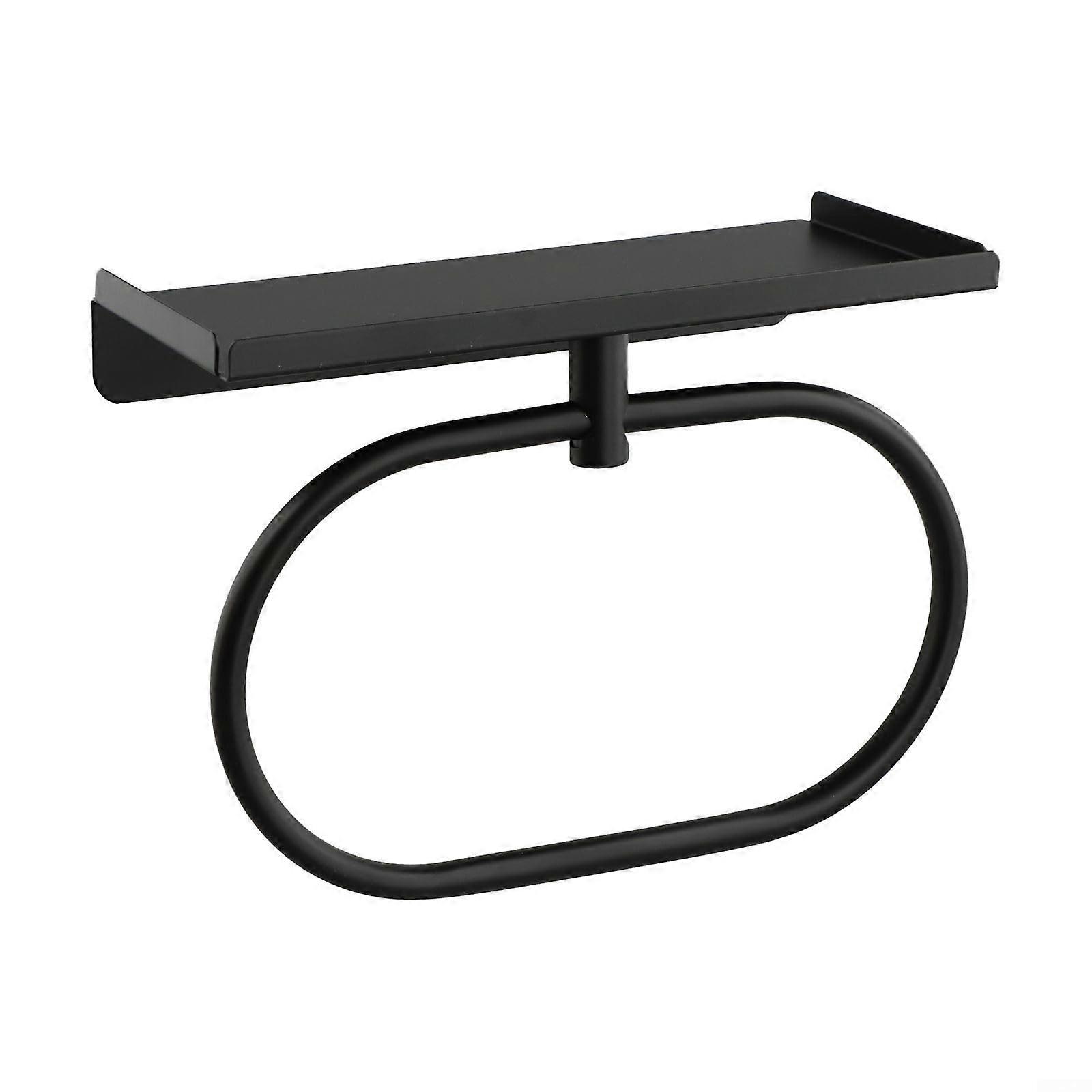 Stainless Steel Towel Holder with Efficient Design for Maximizing Space and Accessibility, Black Finish