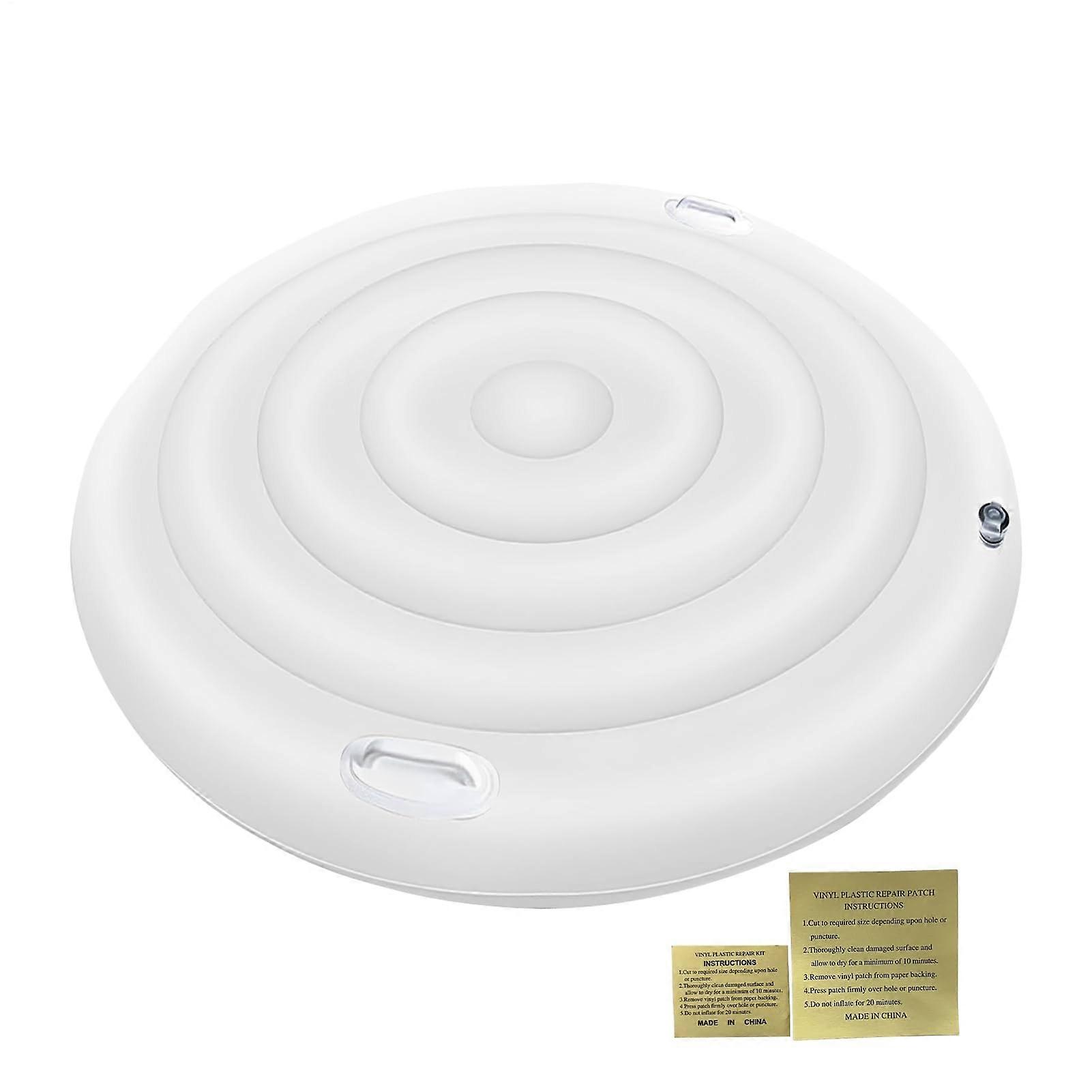 Lid, 1.6M Round Inflatable Spa Protector 63' Insulated Easy Lift Durable Waterproof Protection Foldable Tub Cover for Home Garden Backyard