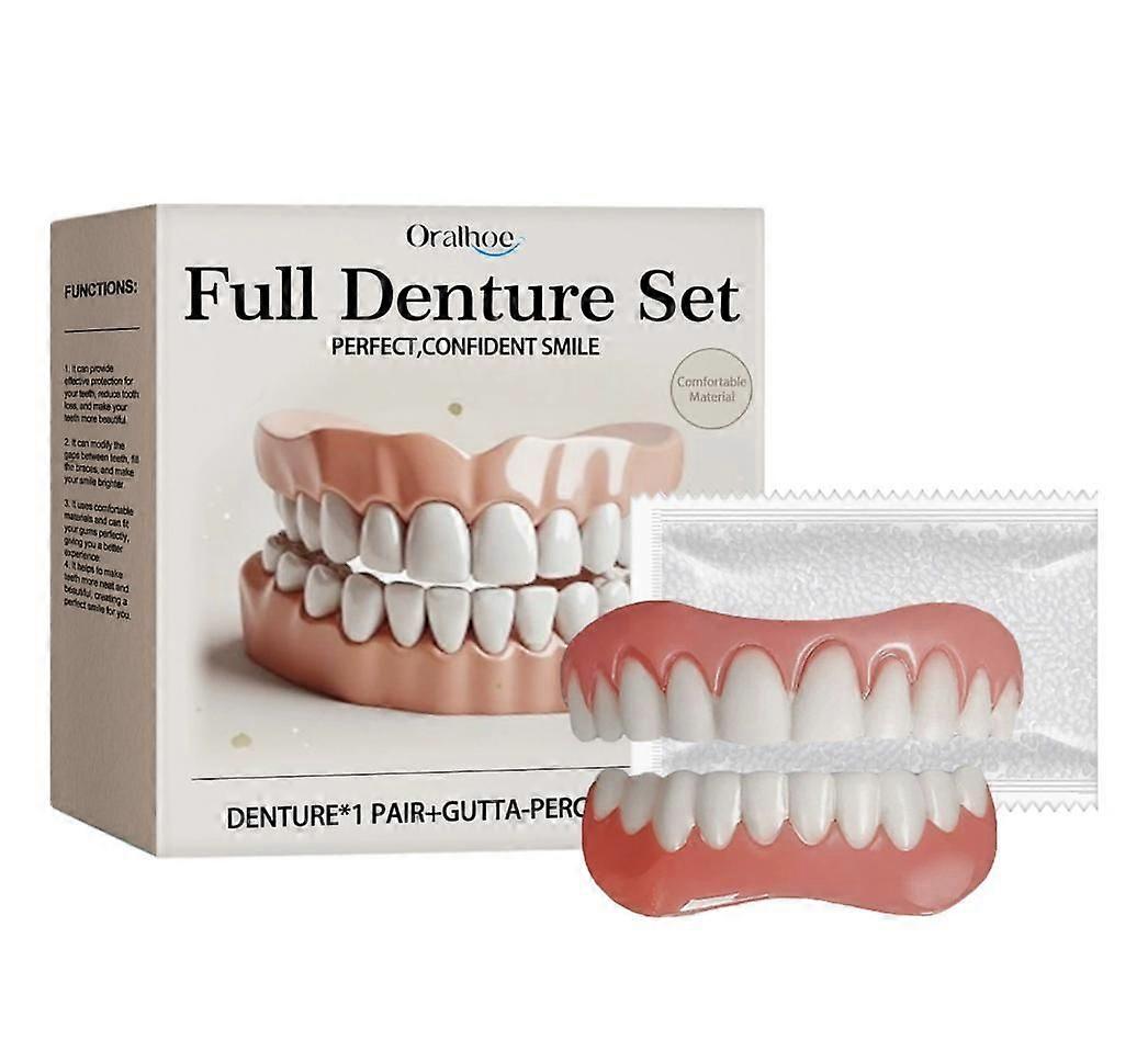 1/2/3x Advanced Customized Full Denture Set, Silicone Reline Denture Set