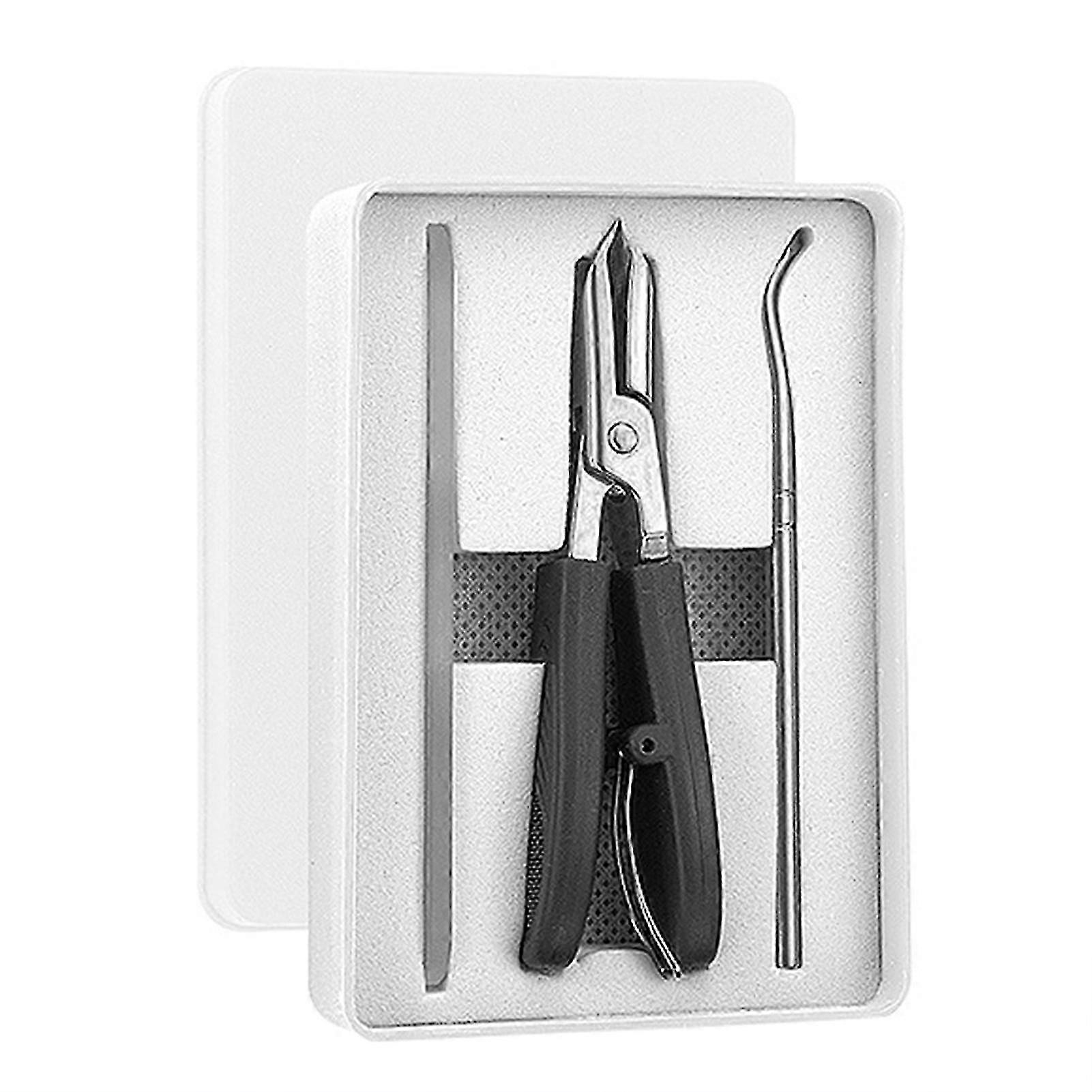 Anti-Splash Slanted Curved Nail Clipper Set, Ingrown Toenail Clippers for Thick Nails Callus Pedicure Tool