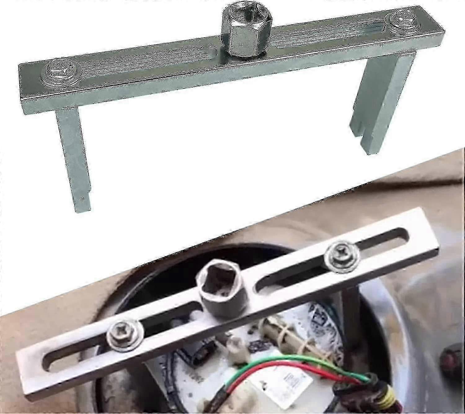 Fuel pump removal tool for BMW, adjustable lock ring spanner 3/8" to 1/2